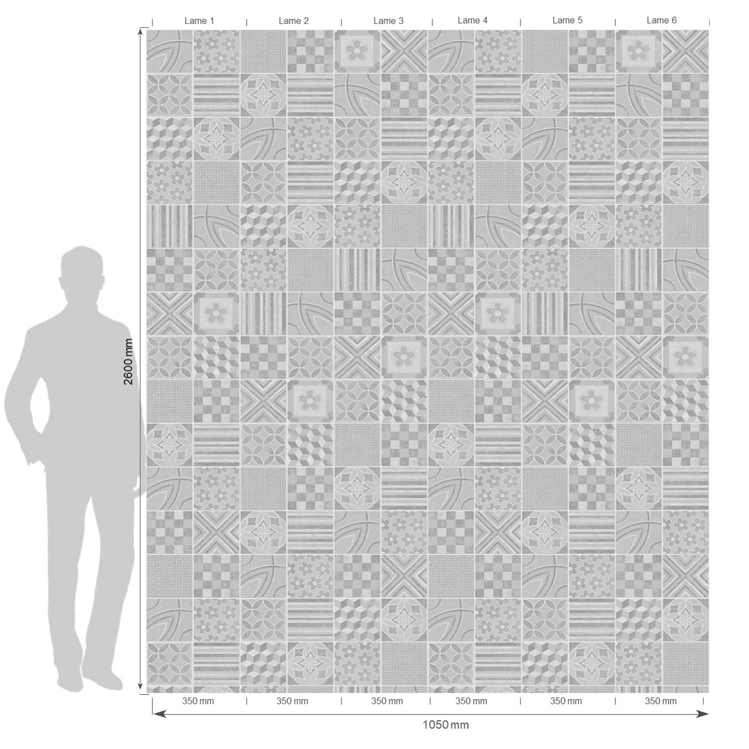 Decorative cement panels, 2 tiles