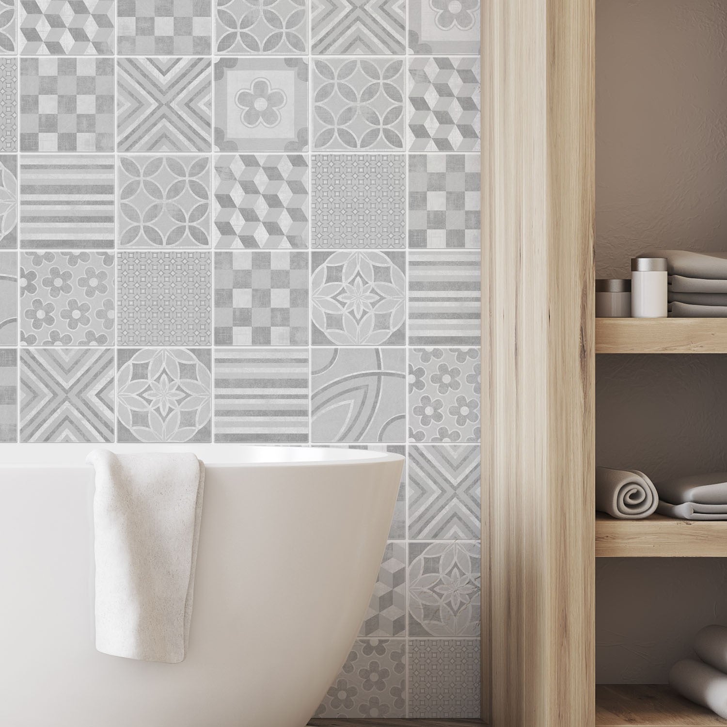 Decorative cement panels, 2 tiles