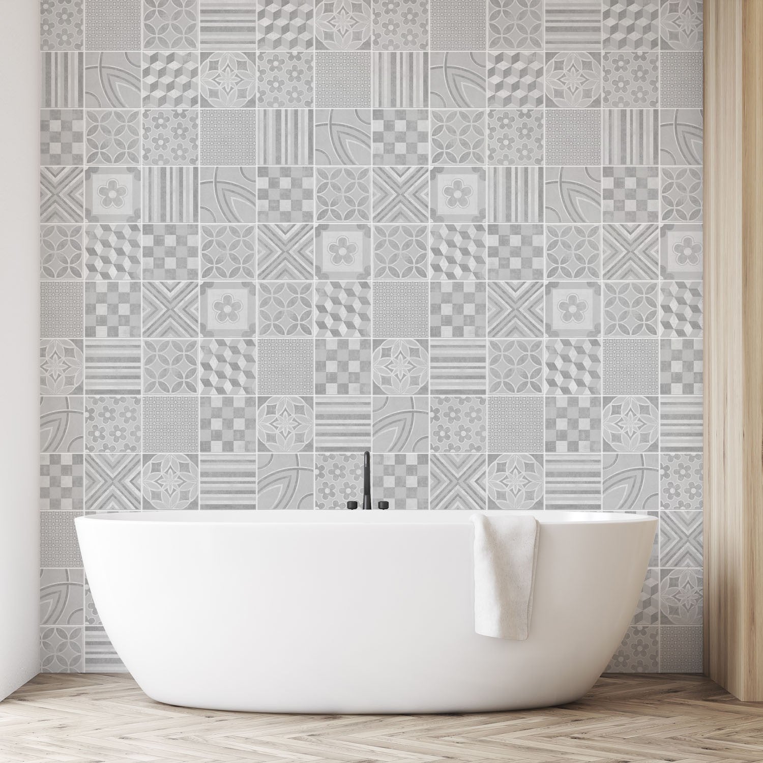 Decorative cement panels, 2 tiles