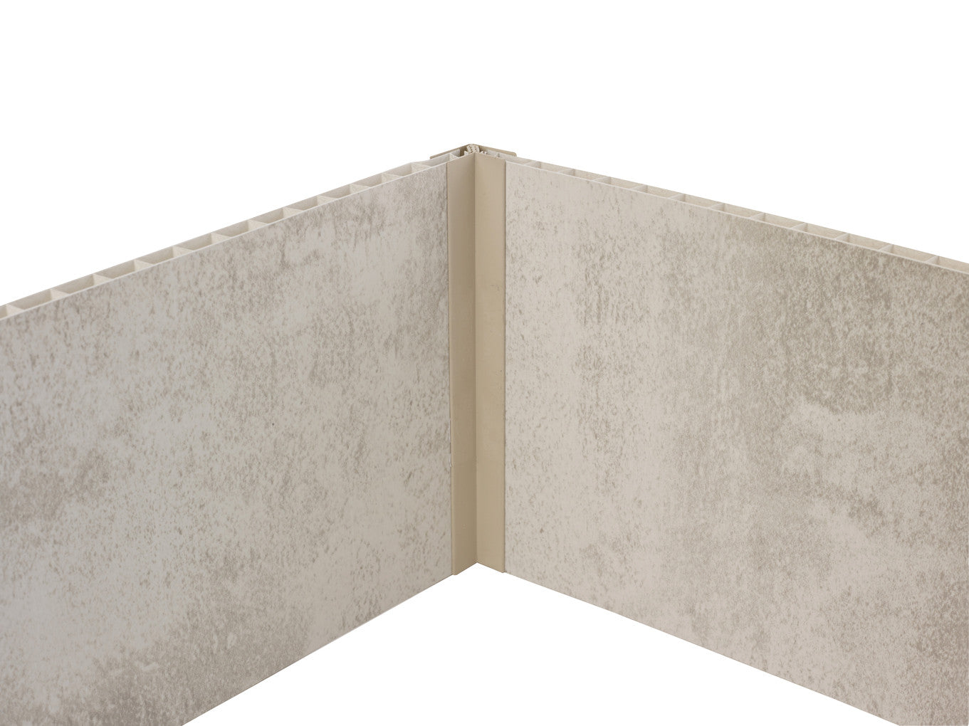 Profil d'angle en PVC pour lambris 8 mm épais.