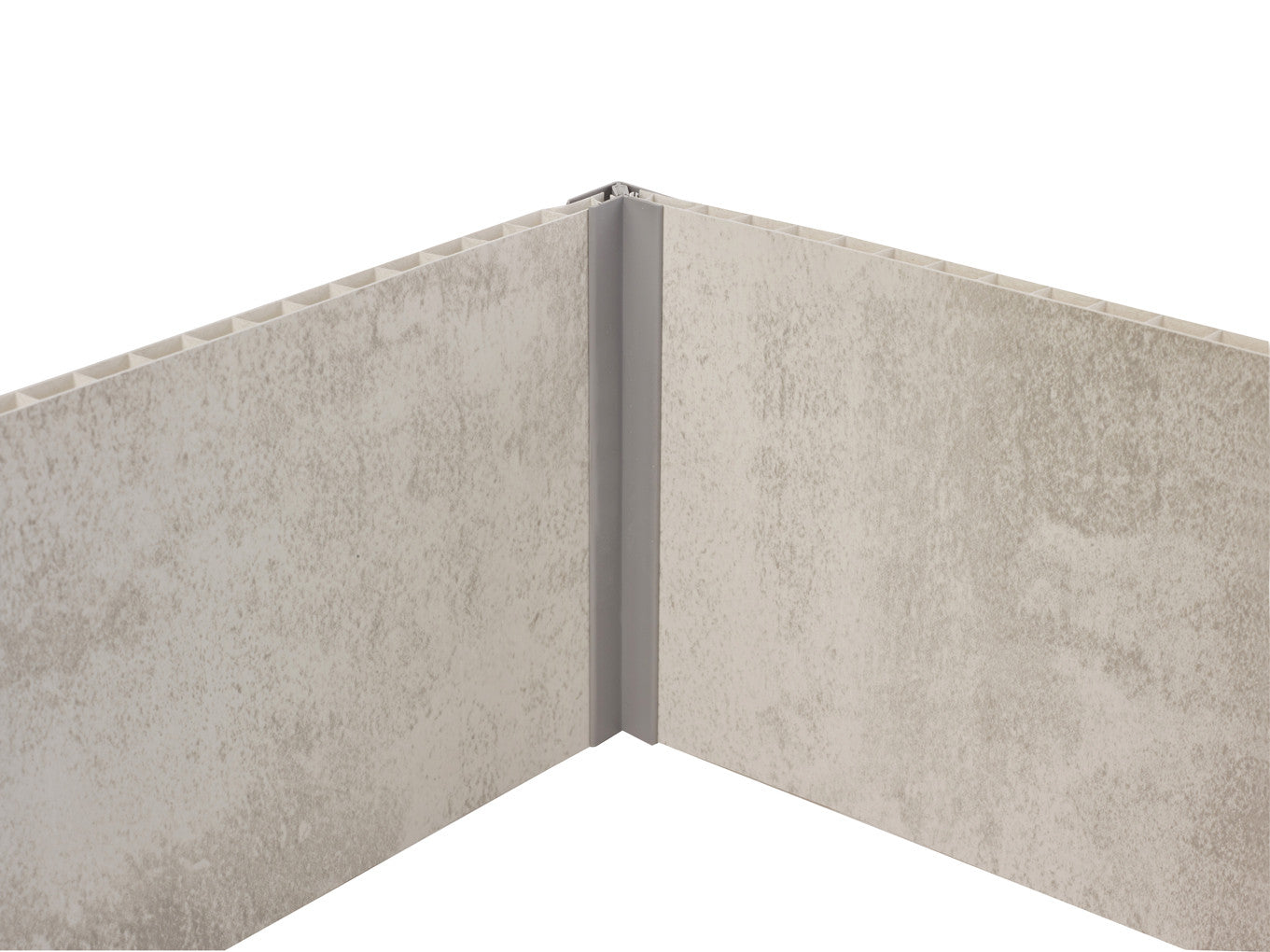 Profil d'angle en PVC pour lambris 8 mm épais.