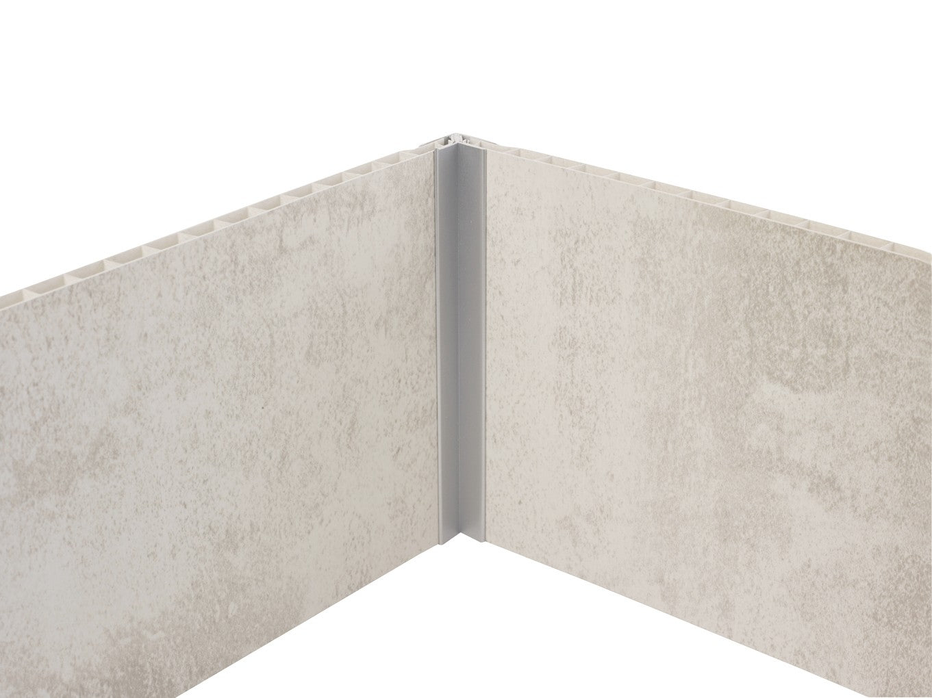 Profil d'angle en PVC pour lambris 8 mm épais.