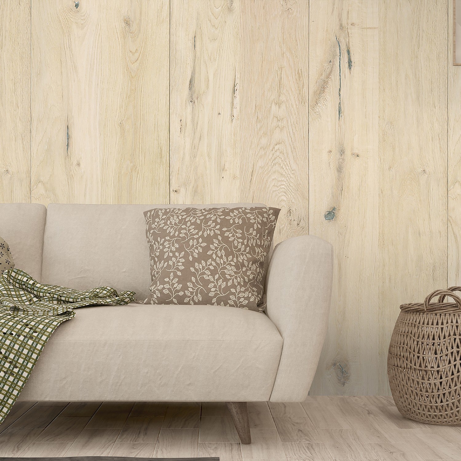 3D cladding in antique light oak