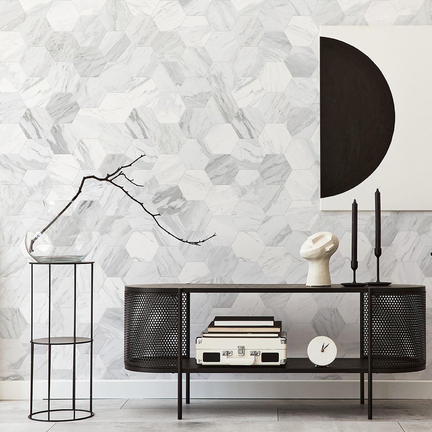 3D Marble Tomette cladding