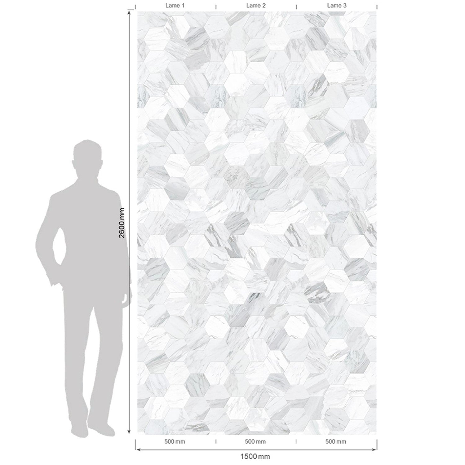 3D Marble Tomette cladding