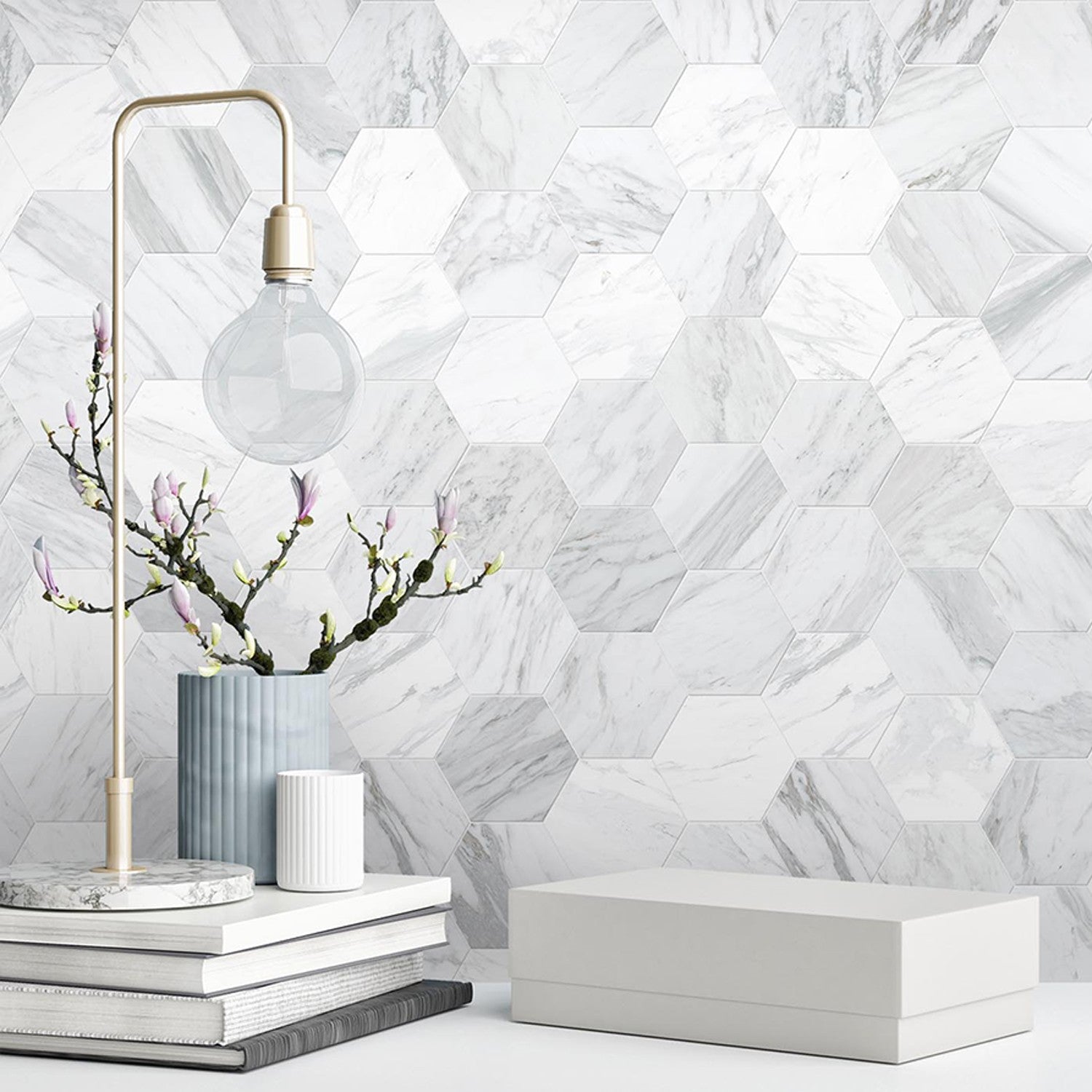 3D Marble Tomette cladding