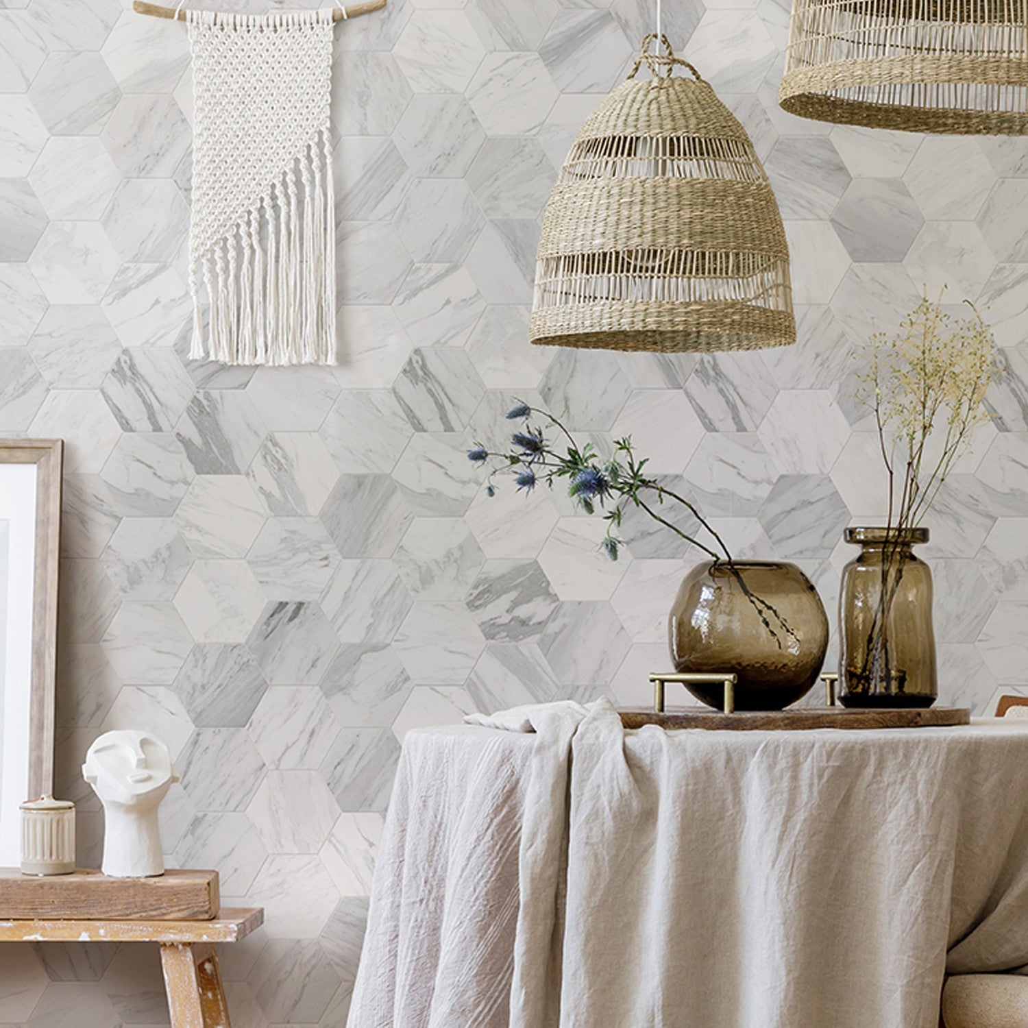 3D Marble Tomette cladding