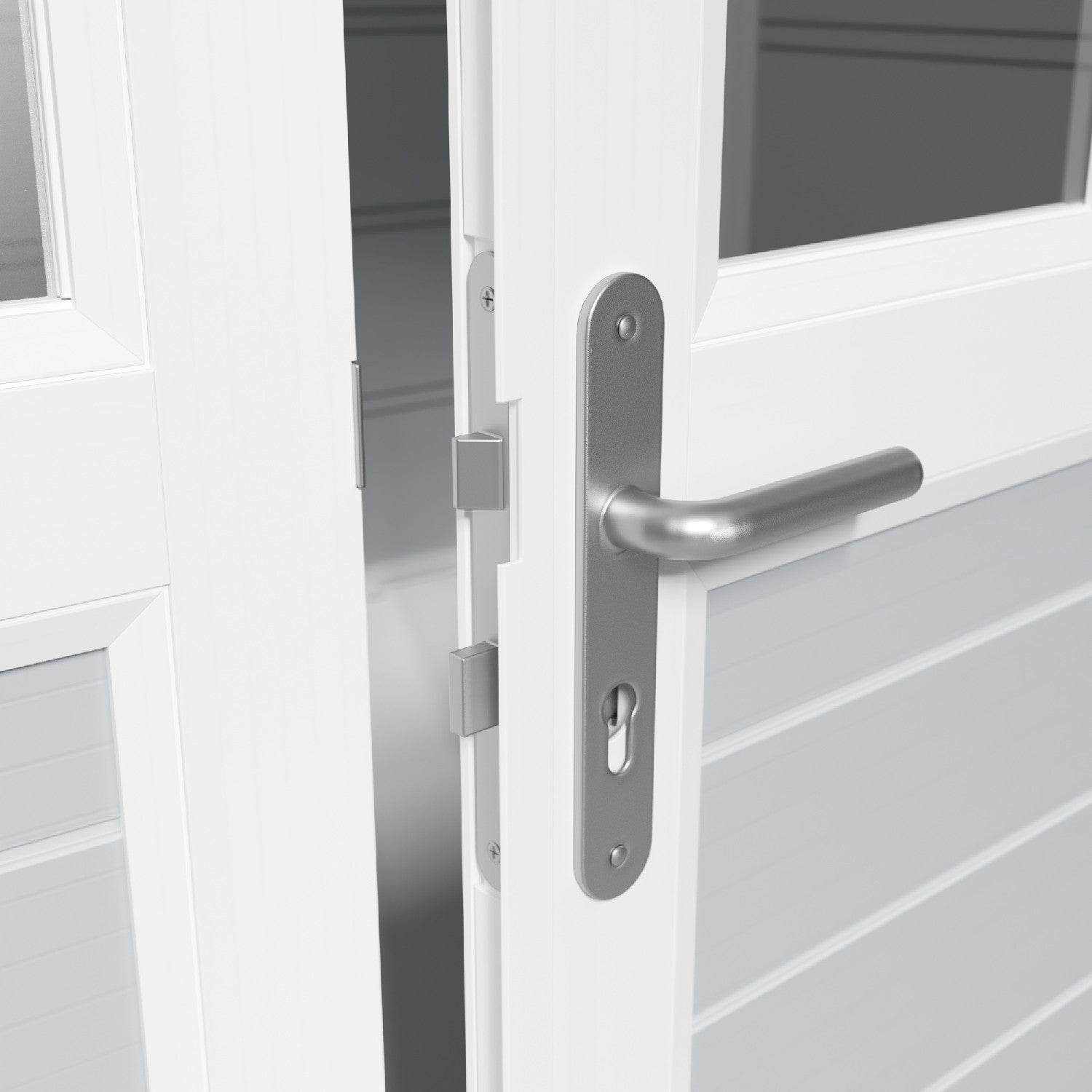 Abri de jardin 4,9 m² gris clair Déco