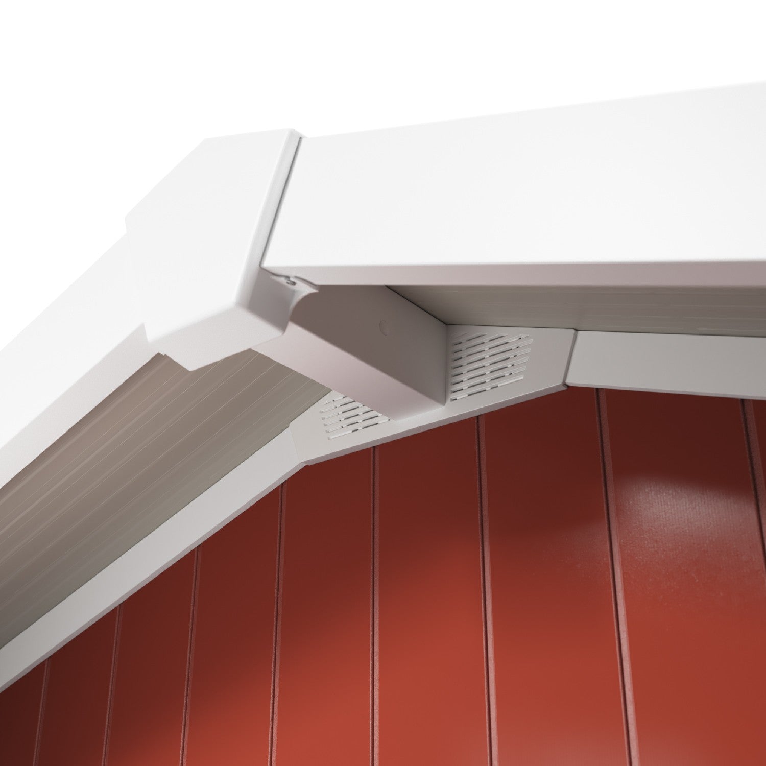 Abri de jardin 7,5 m² PMMA rouge Déco