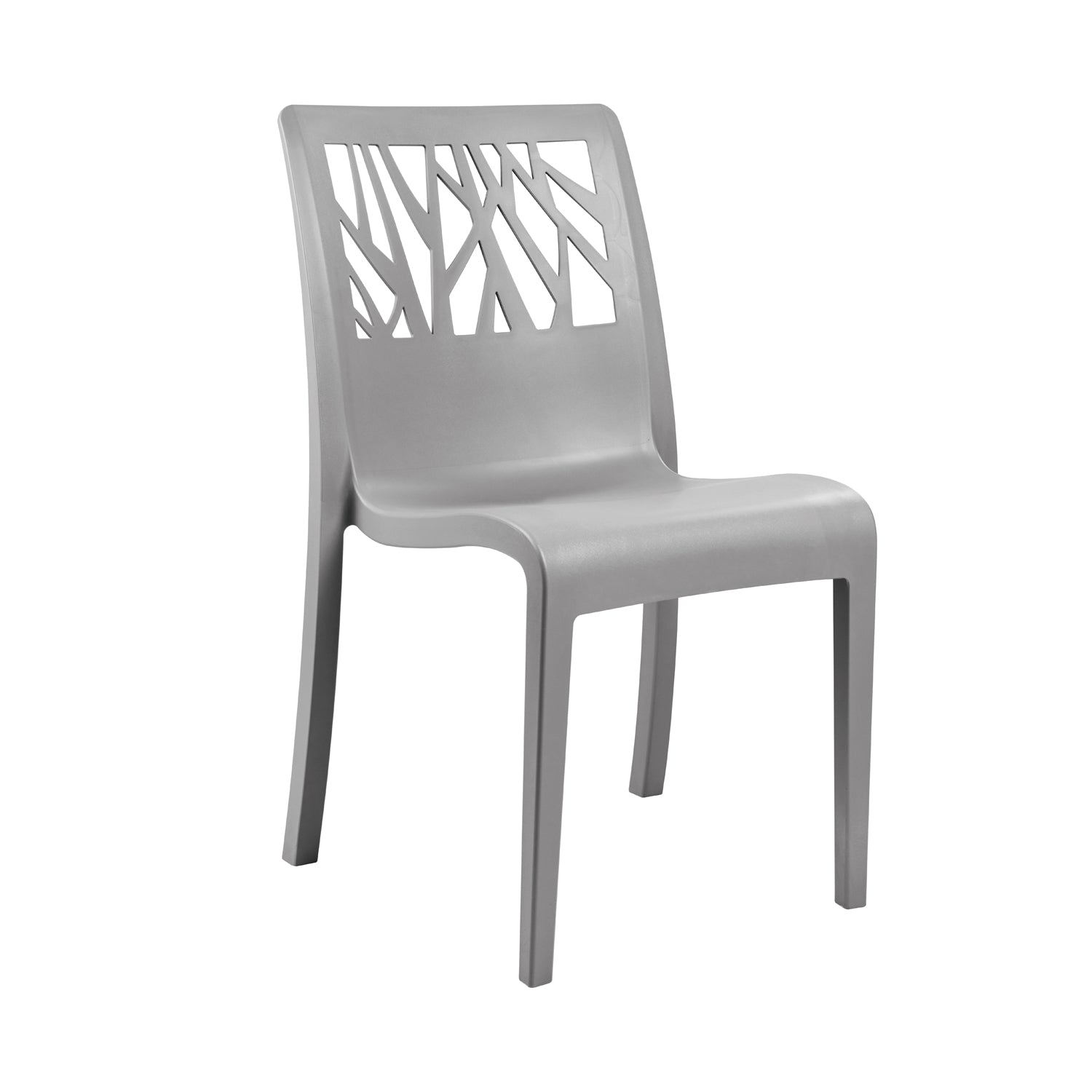 Lot table Carreaux de ciment 165 x 100 + 6 chaises Vegetal gris Platinium