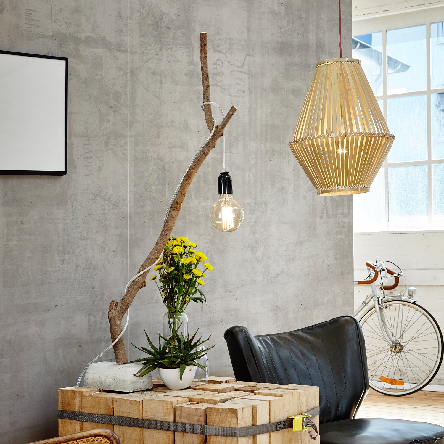 Revêtement mural Element 3D Béton graphic