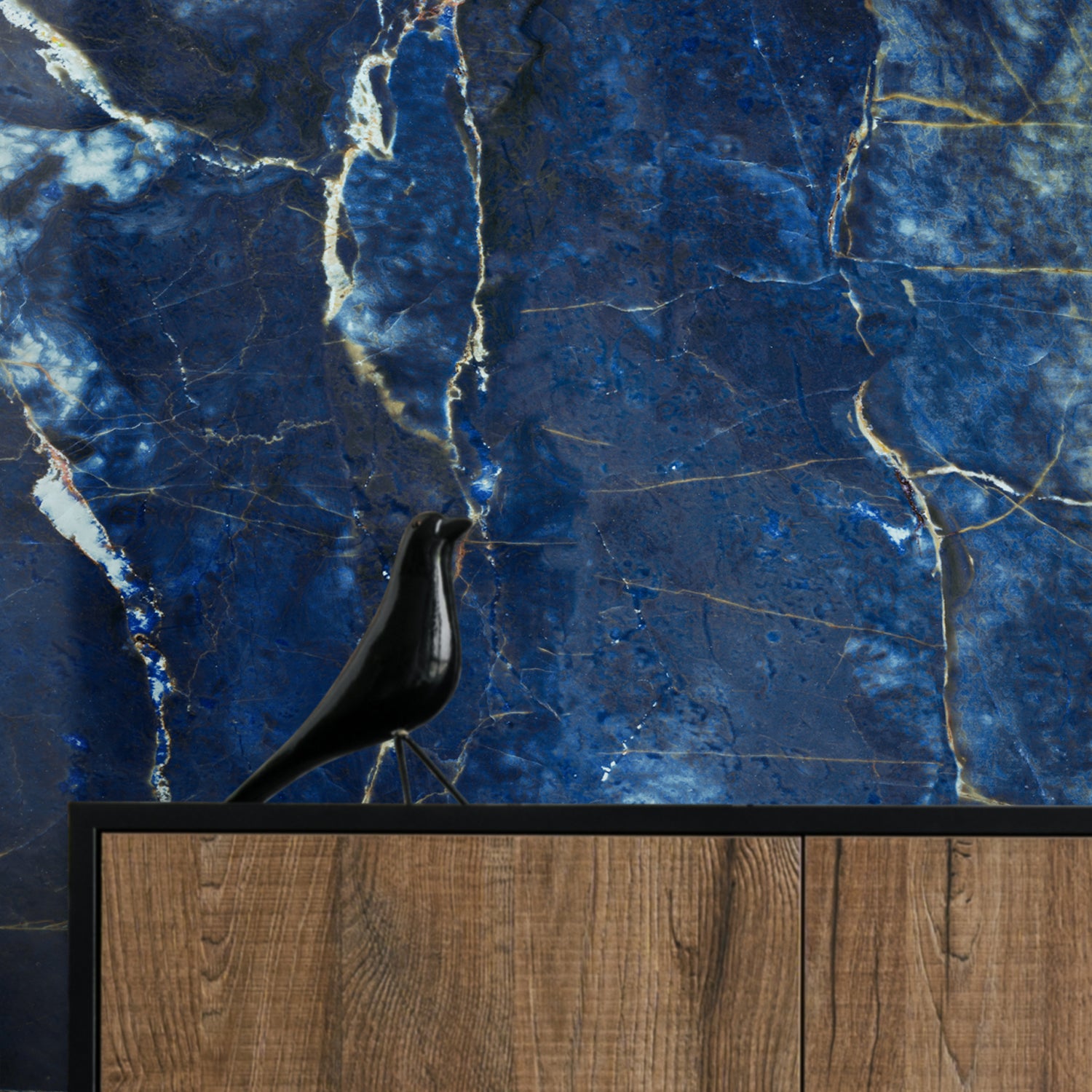 Revêtement Element 3D Marbre bleu brillant