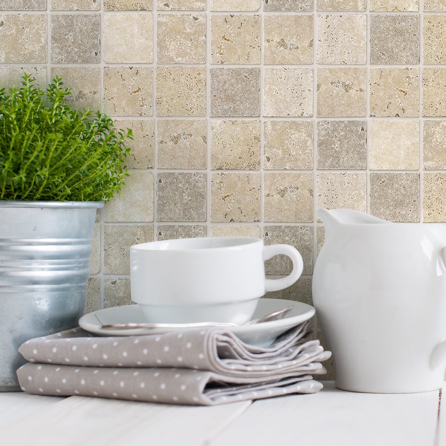 cladding 3D travertine mosaic