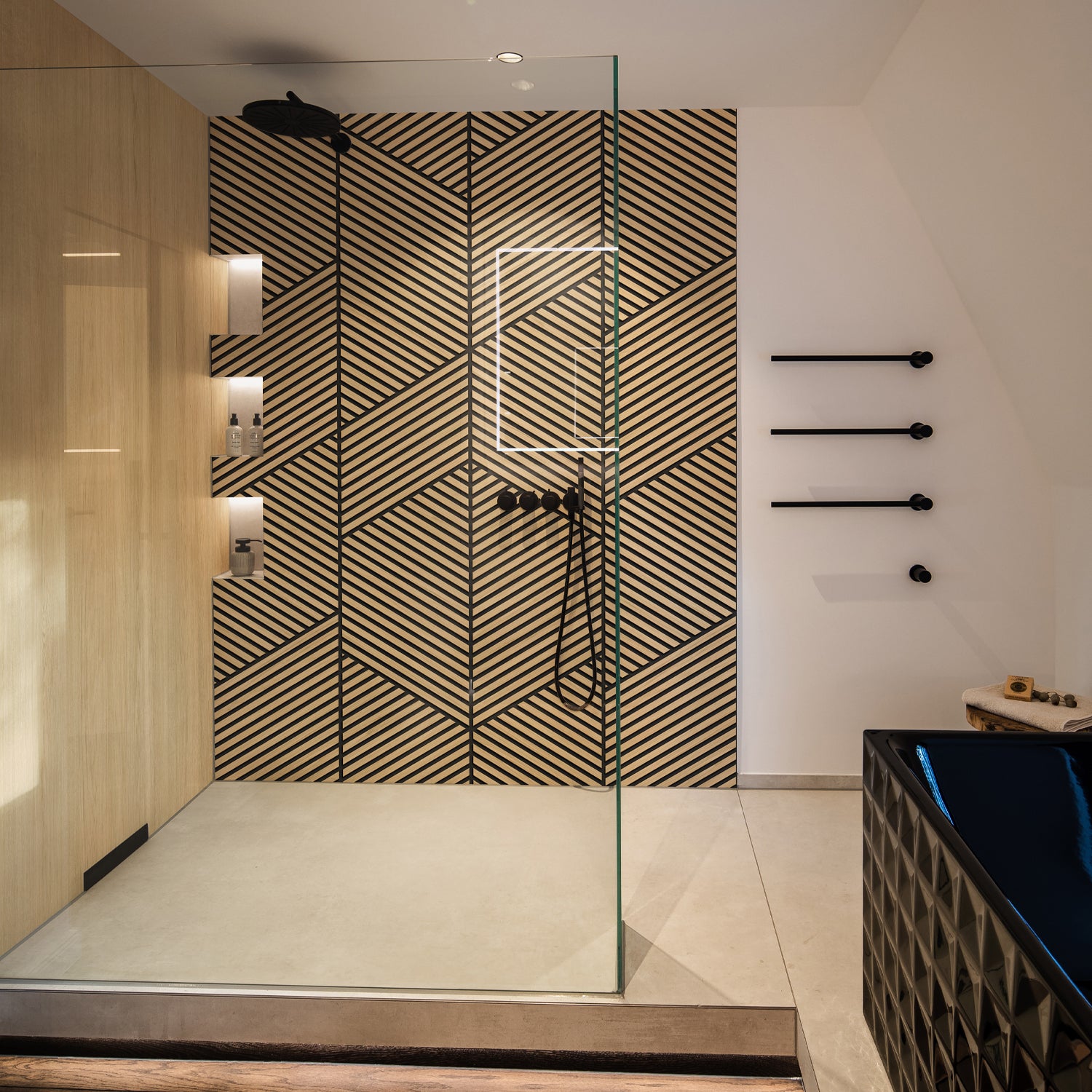 Verkleidung Element 3D Linio Graphic Ash