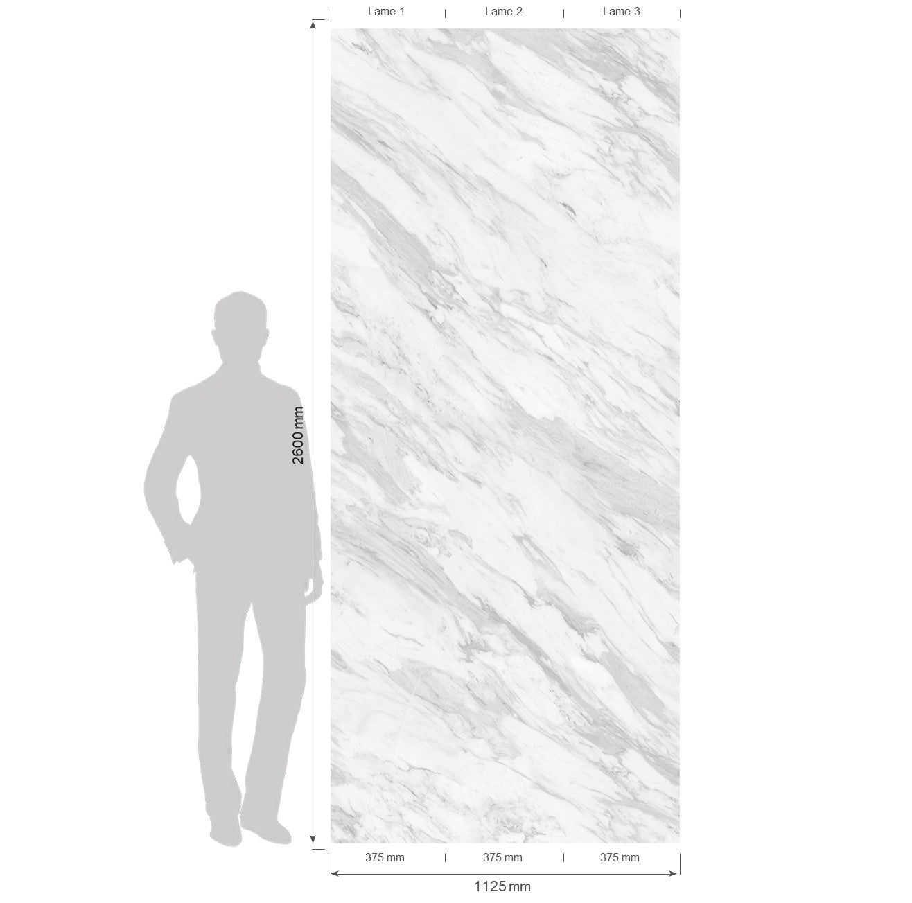 3D Volakas Marble cladding