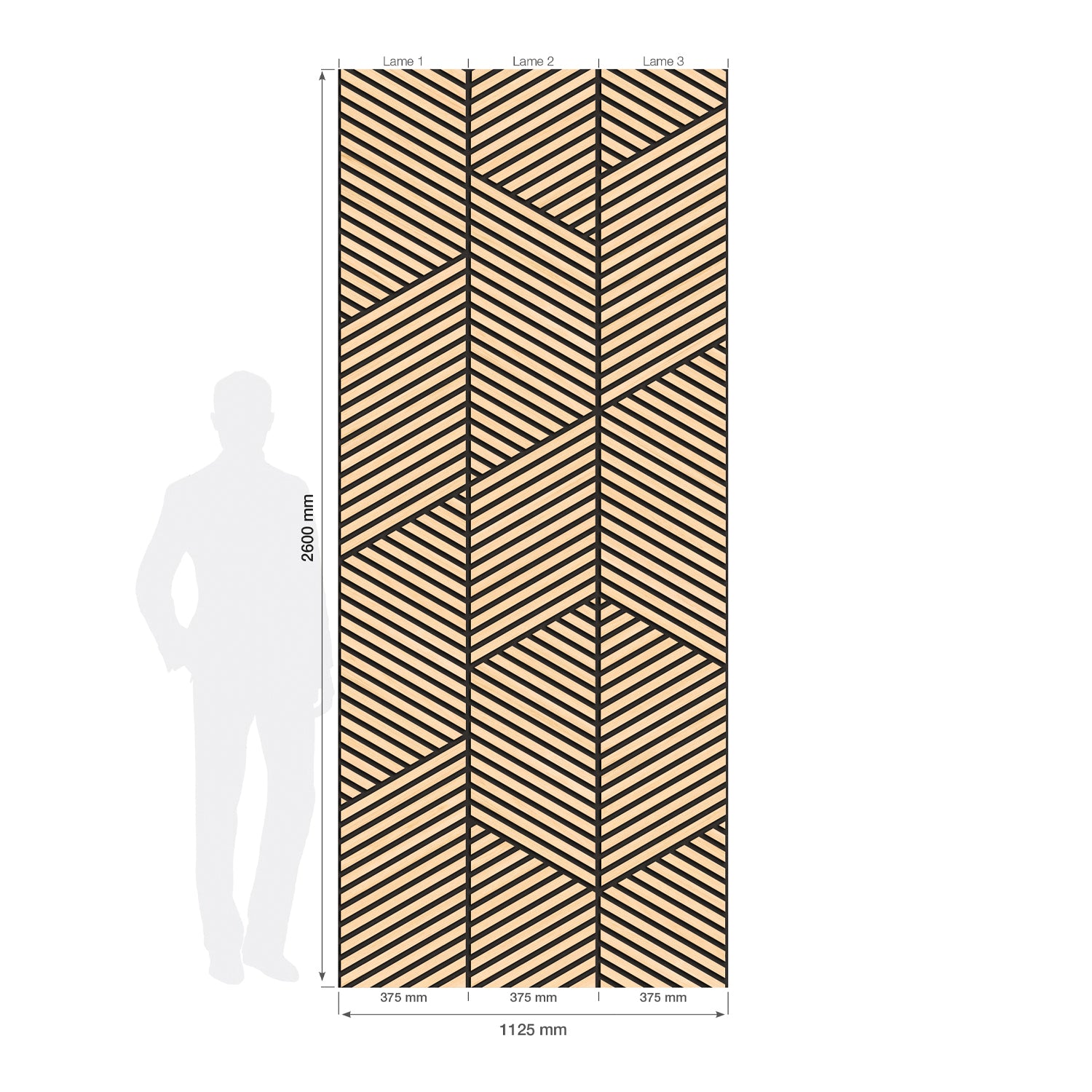 3D cladding Linio Graphic Ash