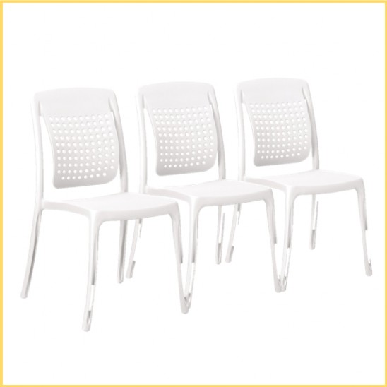 Pack 3 chaises Factory dont 1 offerte