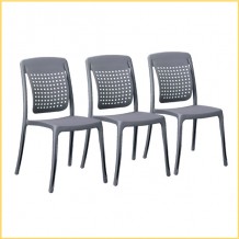 Pack 3 chaises Factory dont 1 offerte