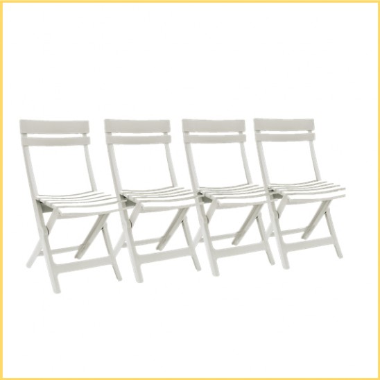 Pack 4 chaises Miami pliantes dont 1 offerte