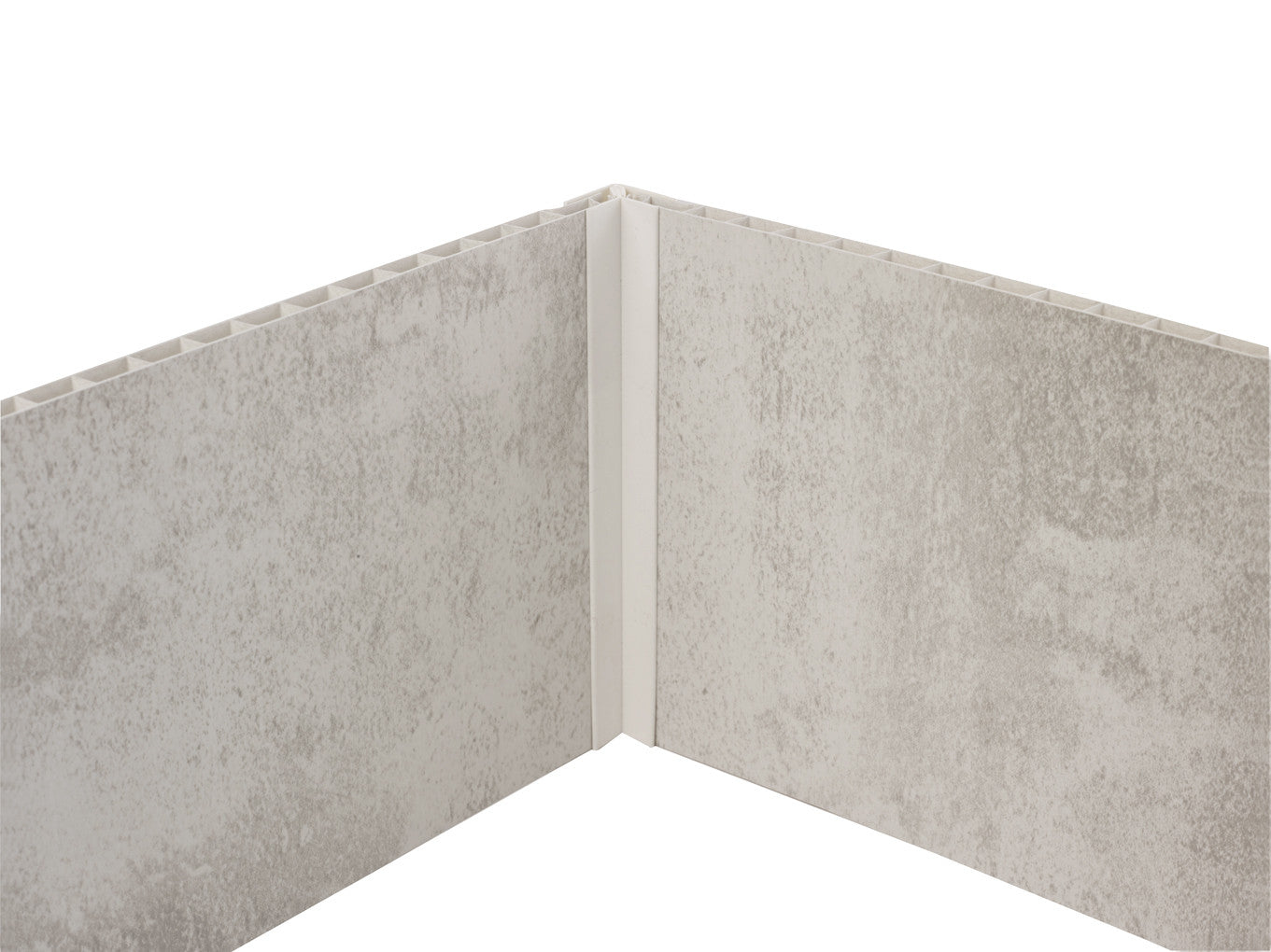 Profil d'angle en PVC pour lambris 8 mm épais.