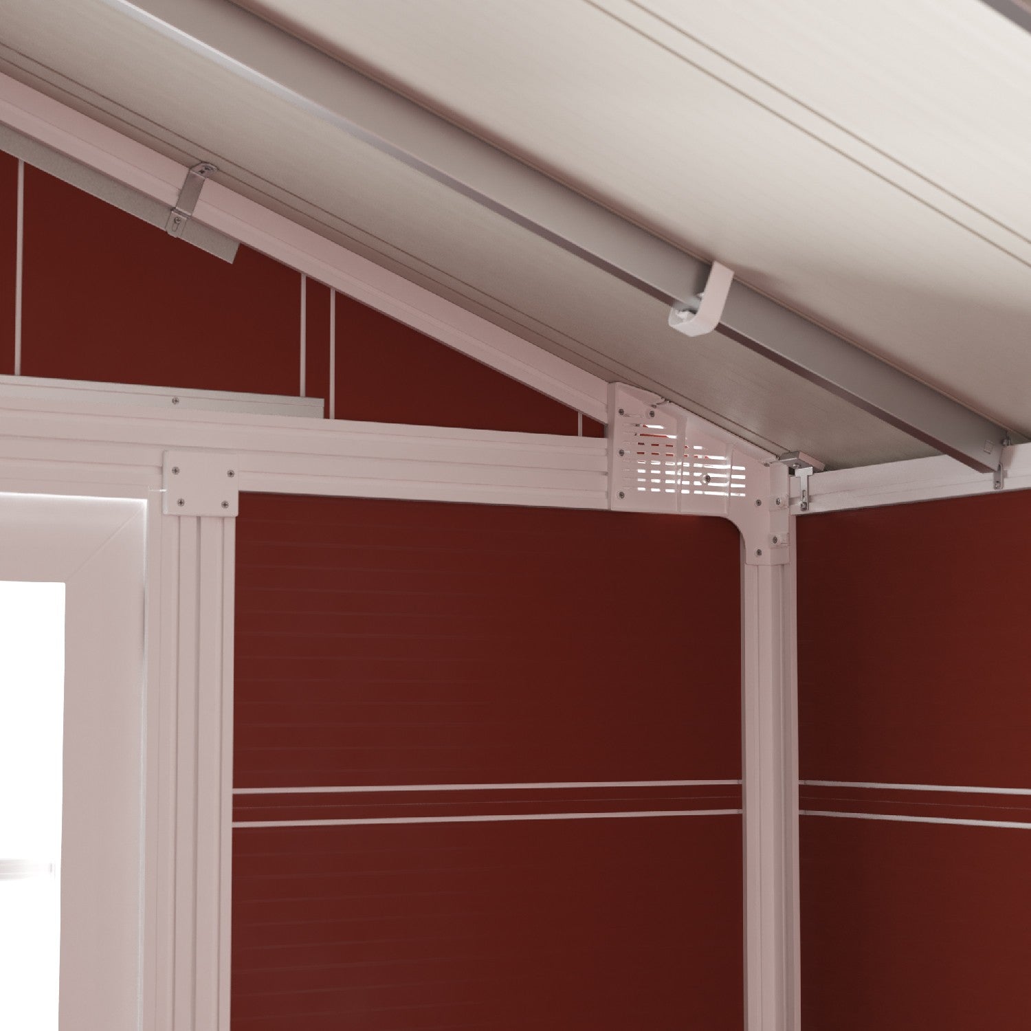 7.5 m² red PMMA garden shed, Garden shed - Grosfillex