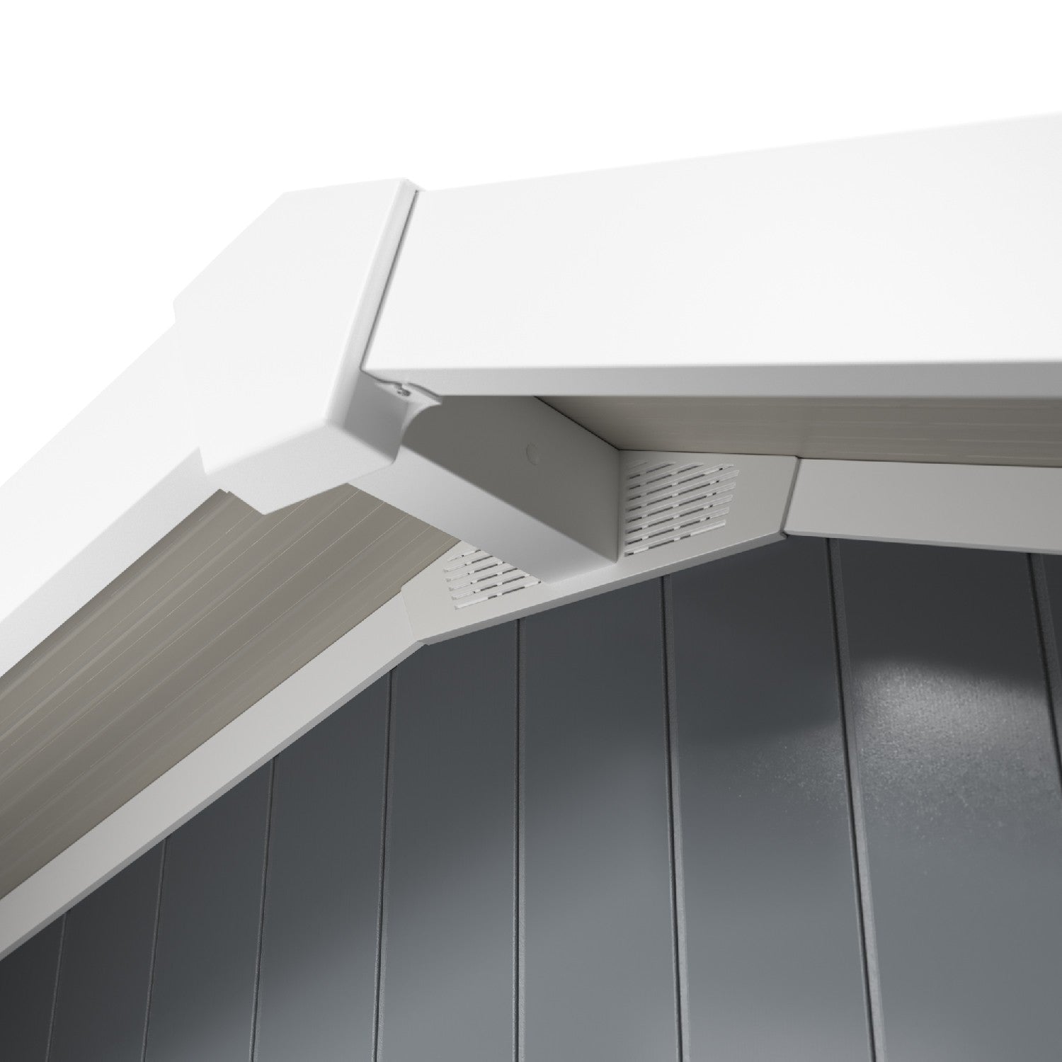 Abri de jardin 7,5 m² PMMA gris Déco