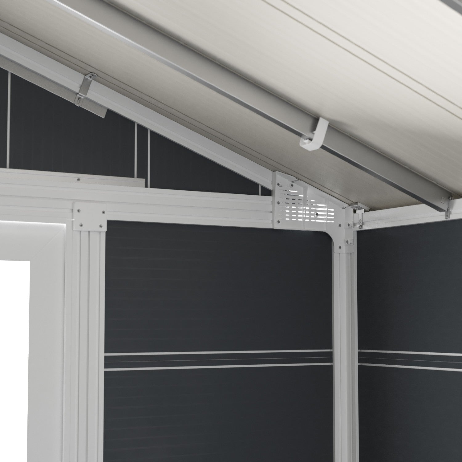 Abri de jardin 11 m² Gris foncé Basic Home