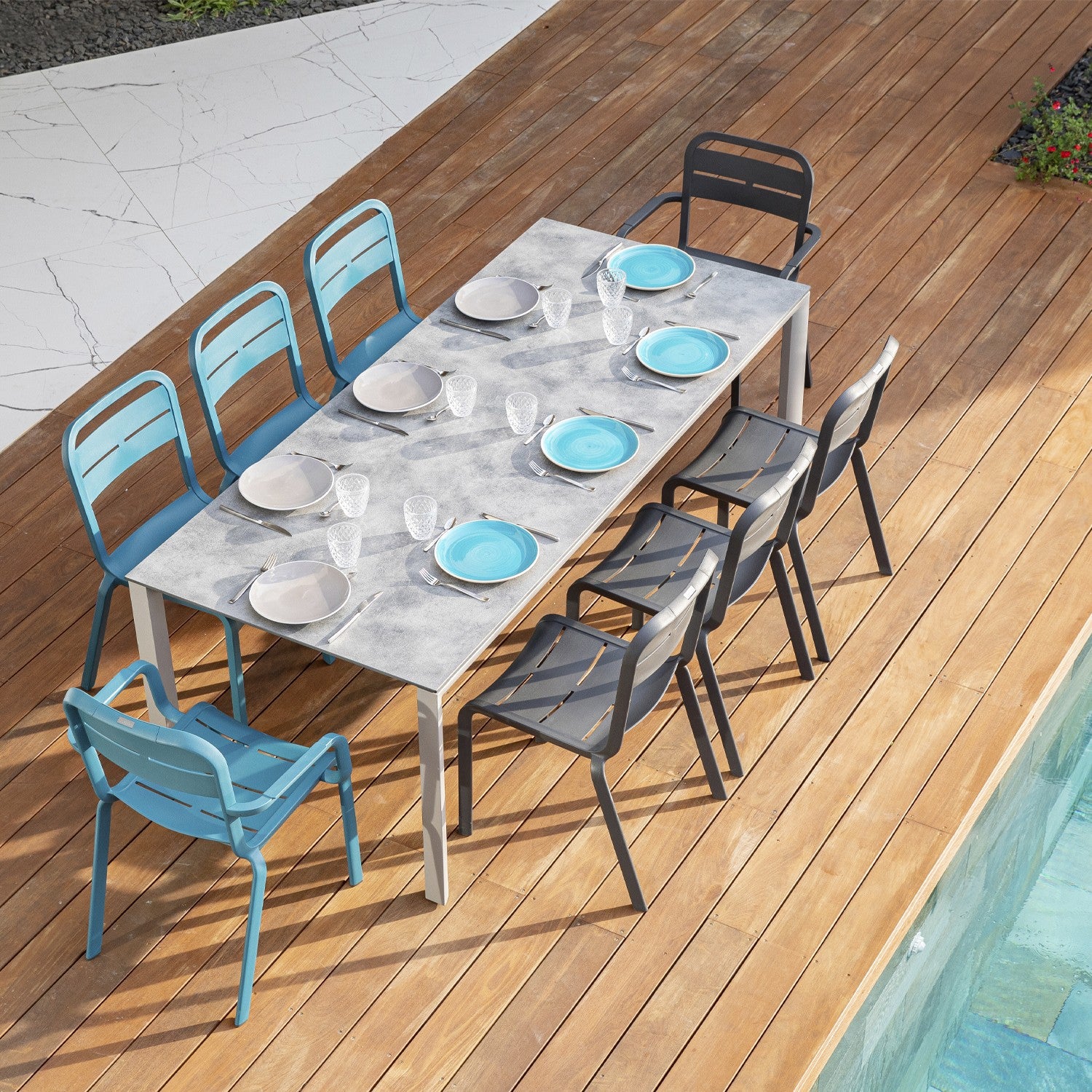 Table rectangulaire GREGGIA 220 x 95 cm