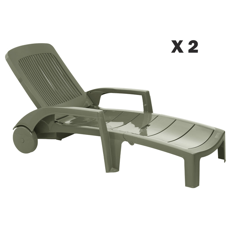 Lot de 2 bains de soleil Fidji