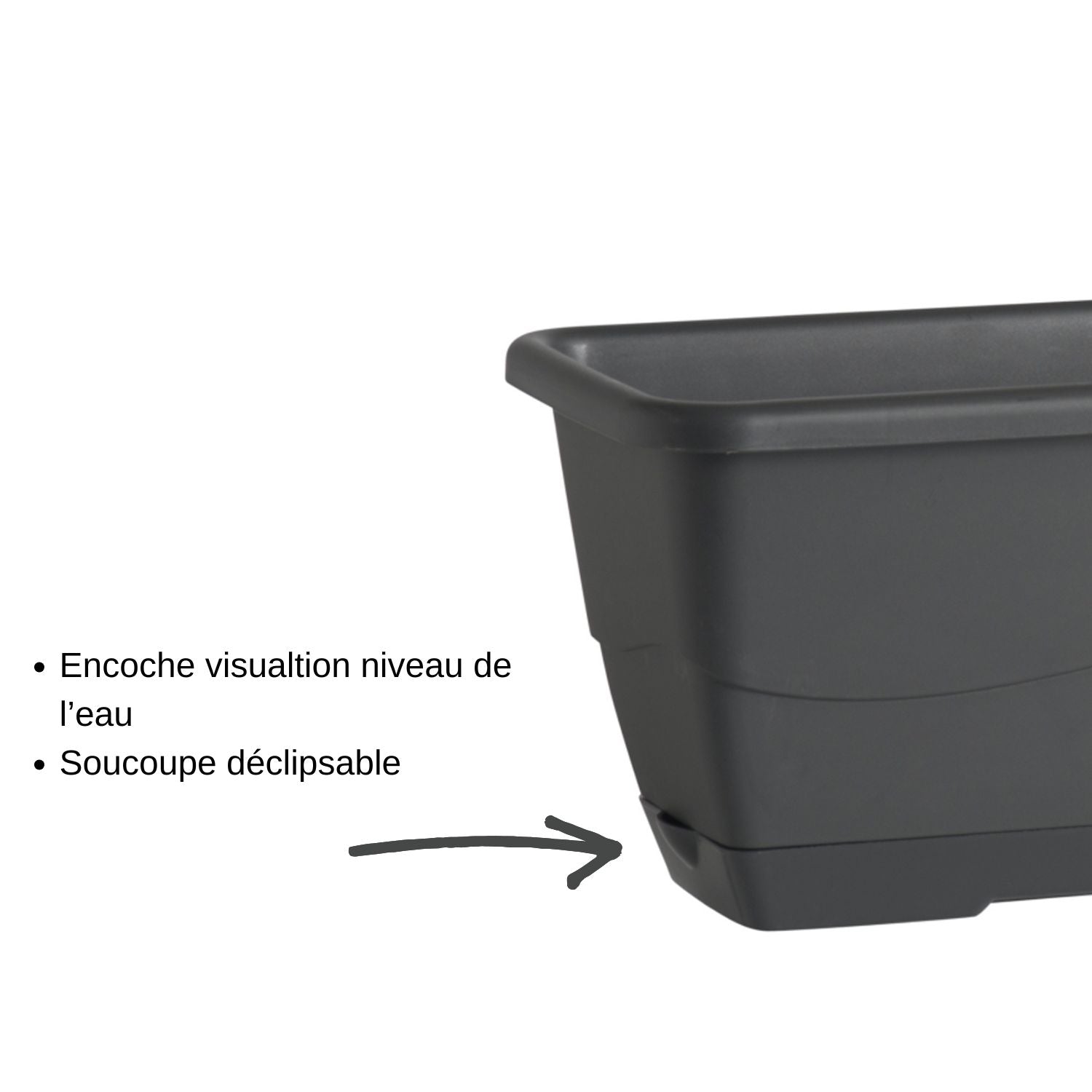 Grande jardinière 80 cm LEA