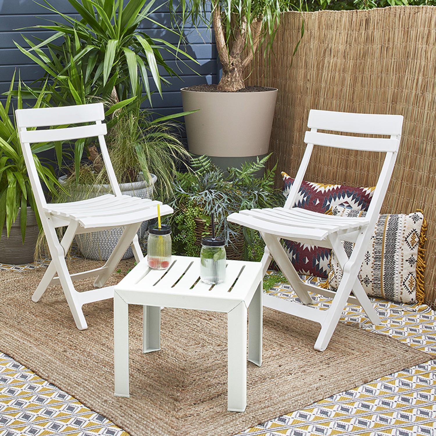 フランス製 Grosfillex マイアミ フォールディングチェア 2脚 屋外可 Miami garden chair , Great Deals - Garden Furniture - Grosfillex
