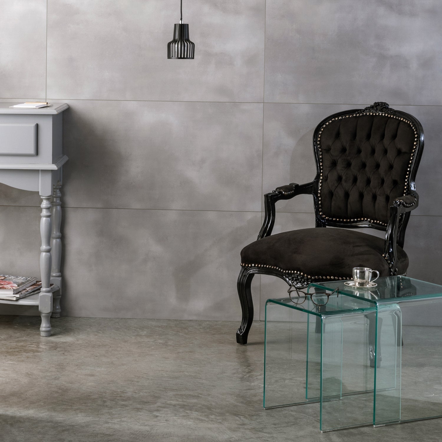Gx Wall+ 45x90 cm Gray cement wall tiles, Composite and PVC wall