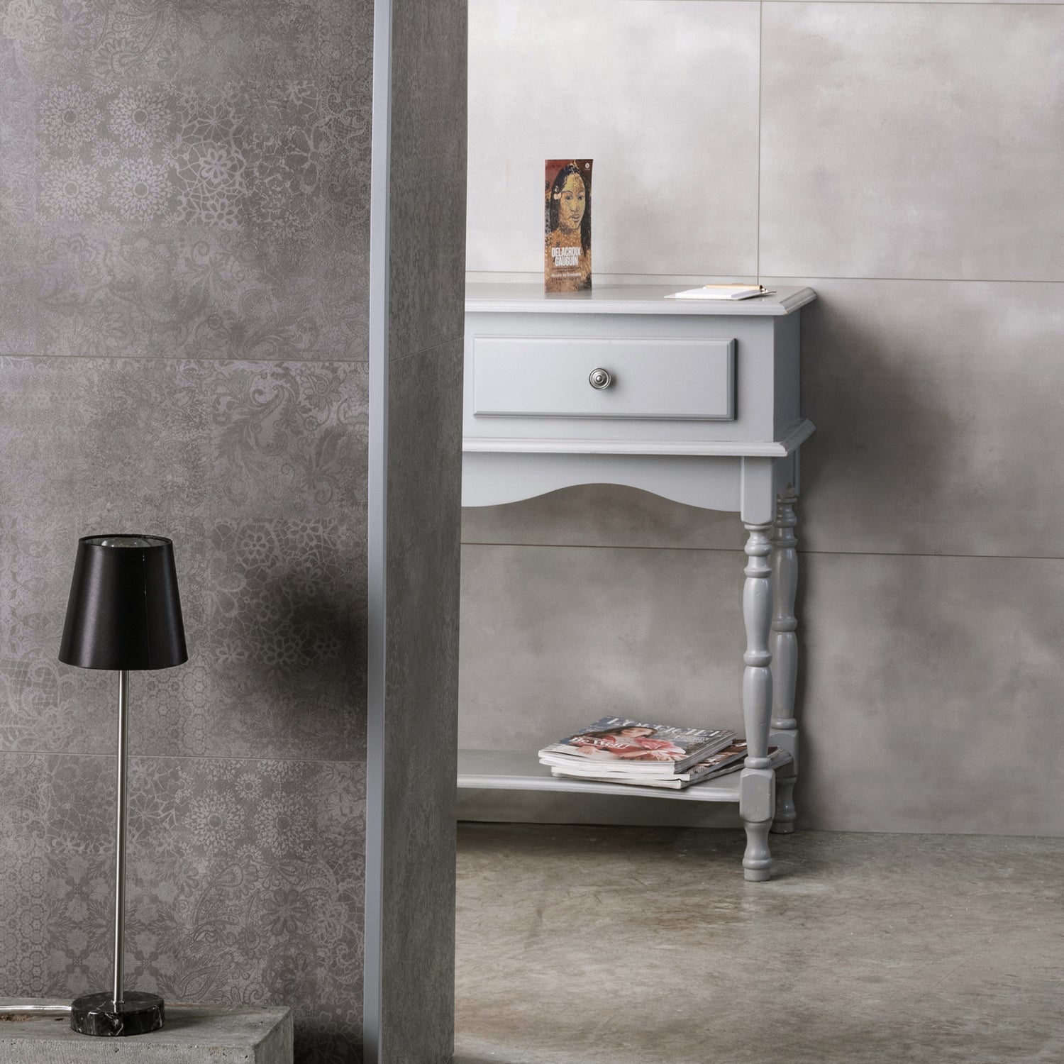 Gx Wall+ 45x90 cm Gray cement wall tiles, Composite and PVC wall