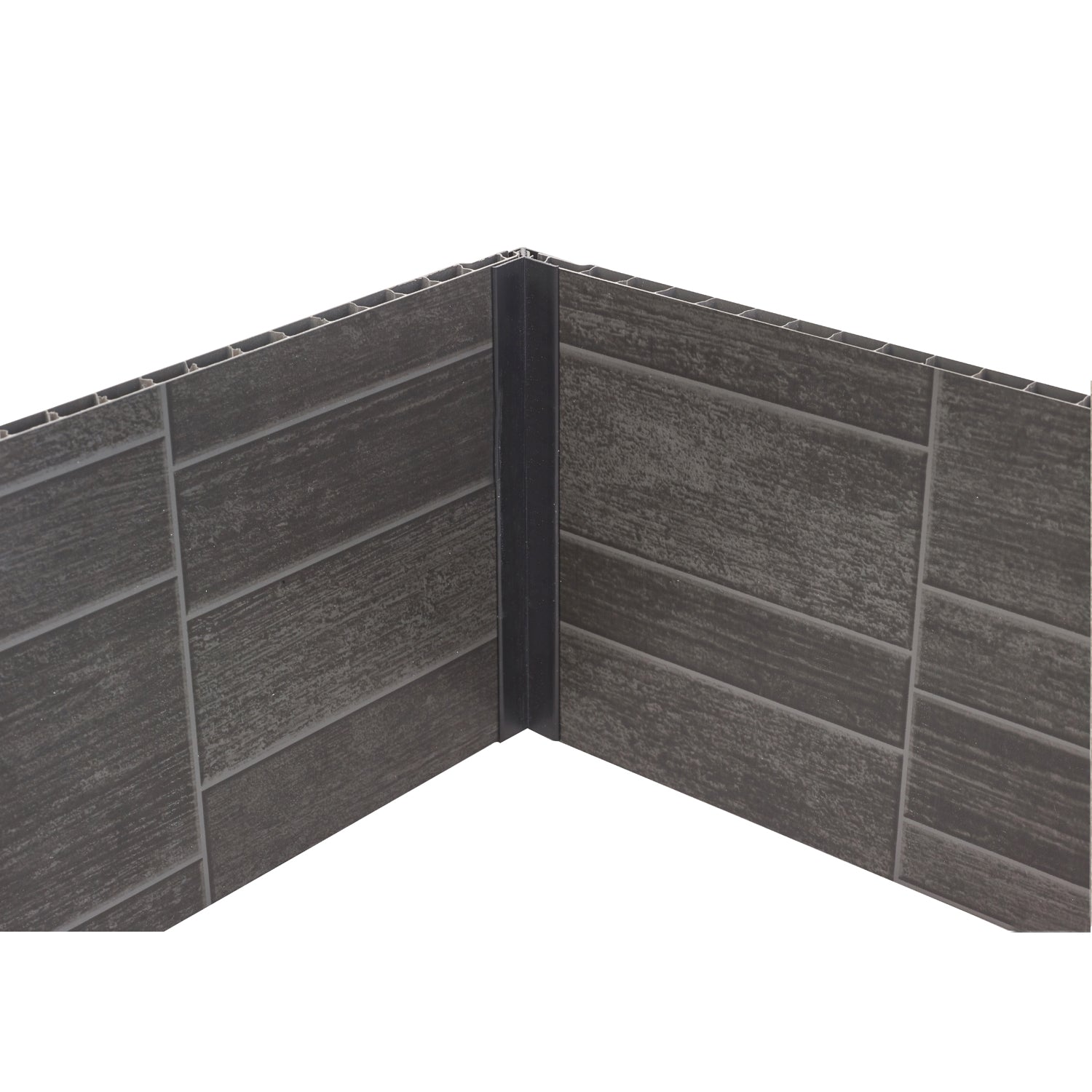 Profil d'angle en PVC pour lambris 8 mm épais.