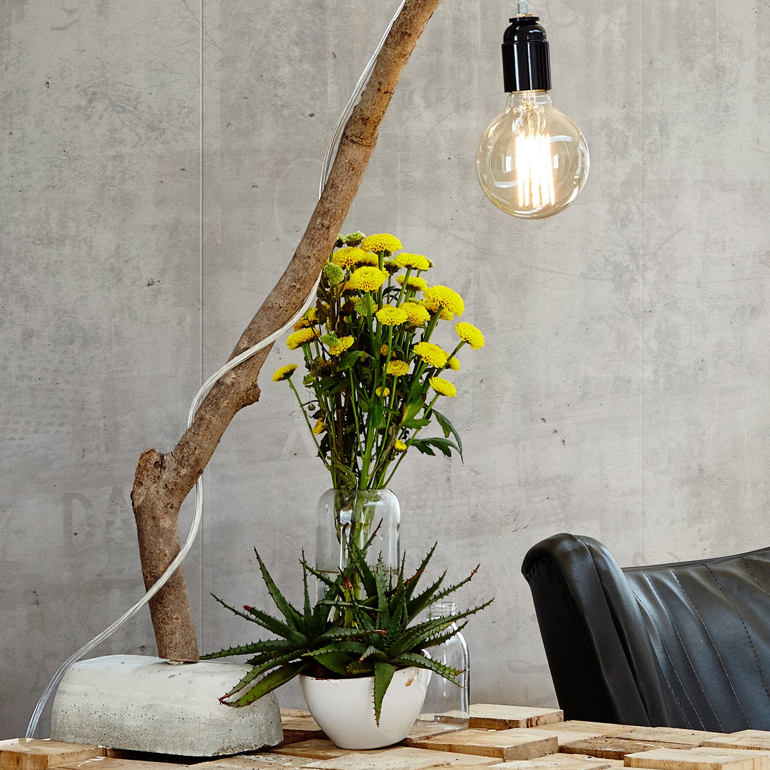 Revêtement mural Element 3D Béton graphic