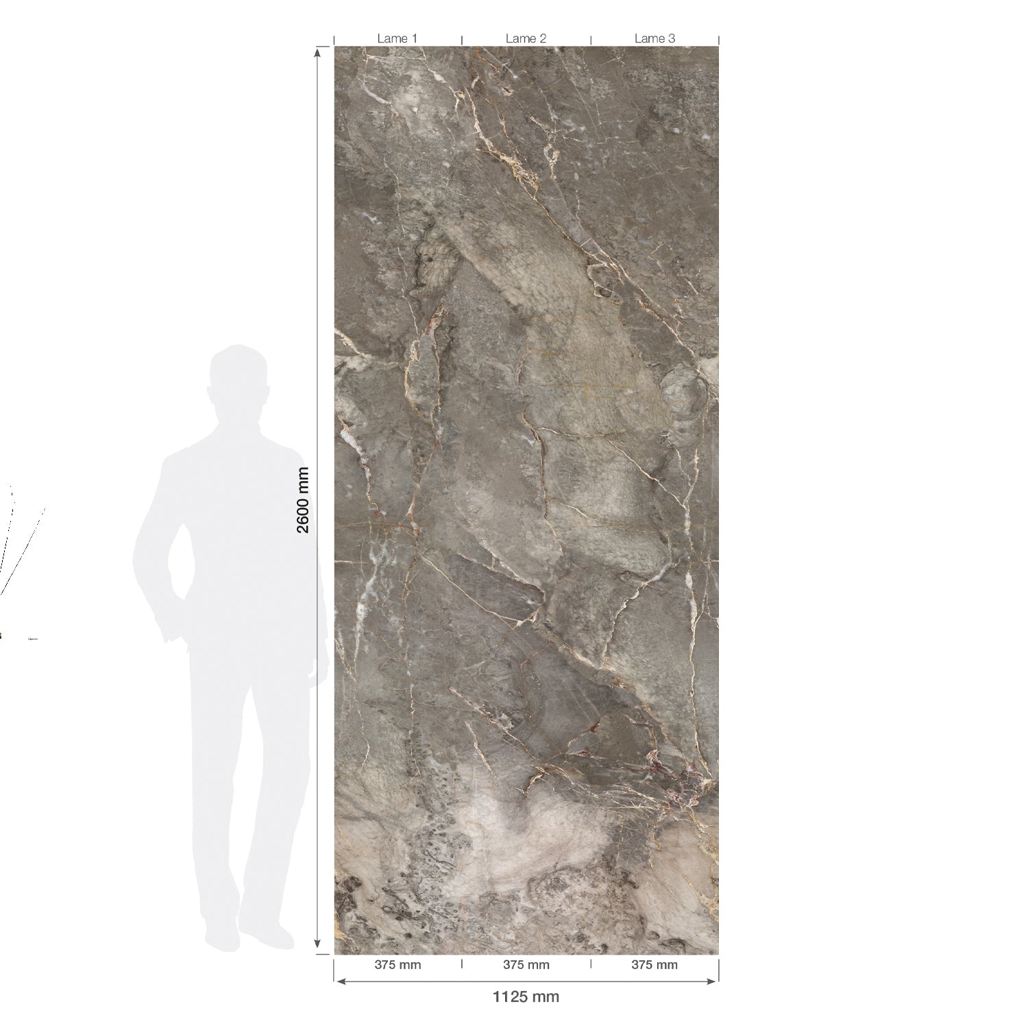 Revêtement Element 3D Marbre Forte