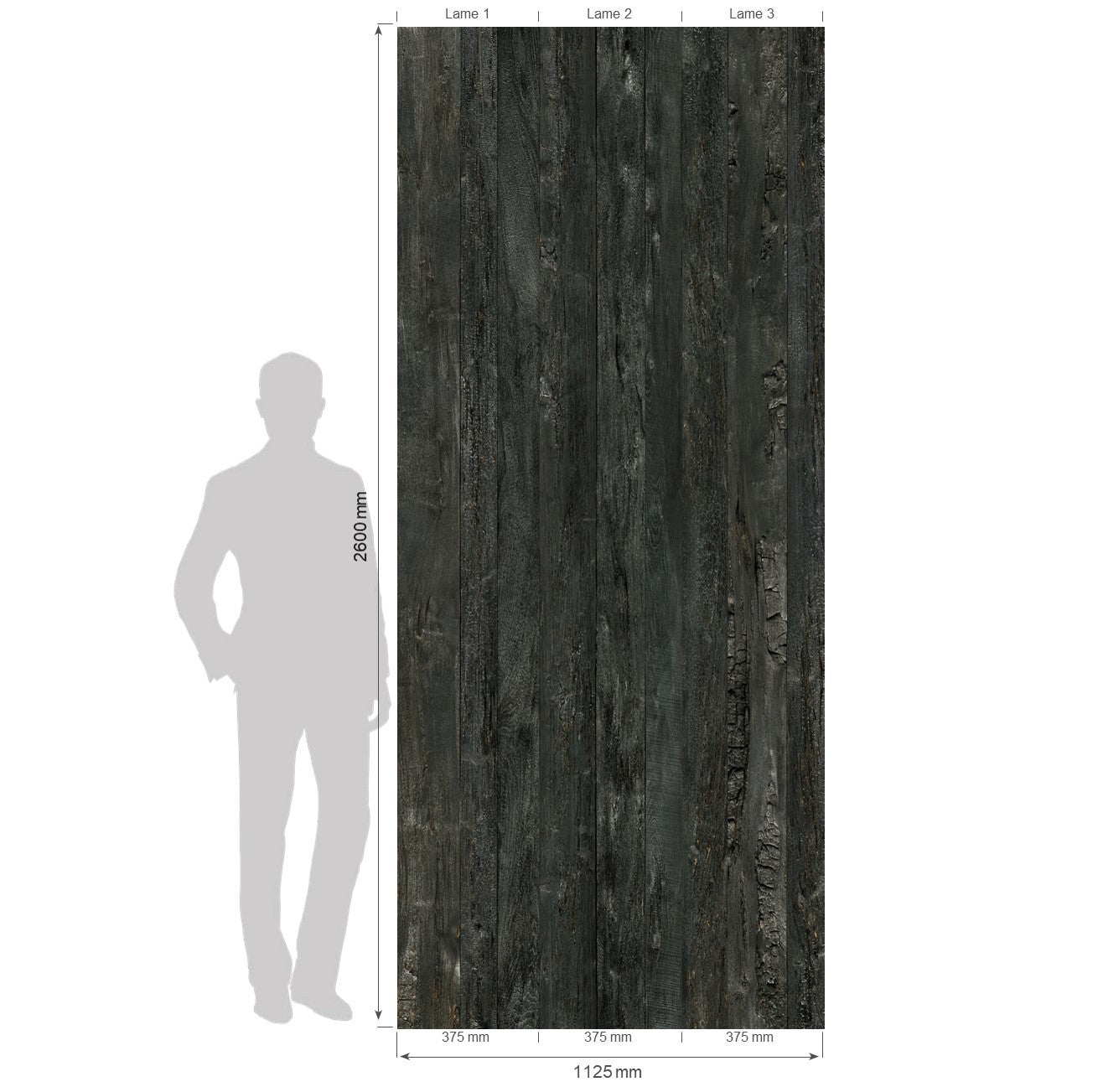 Element 3D Shou Sugi Ban-Verkleidung