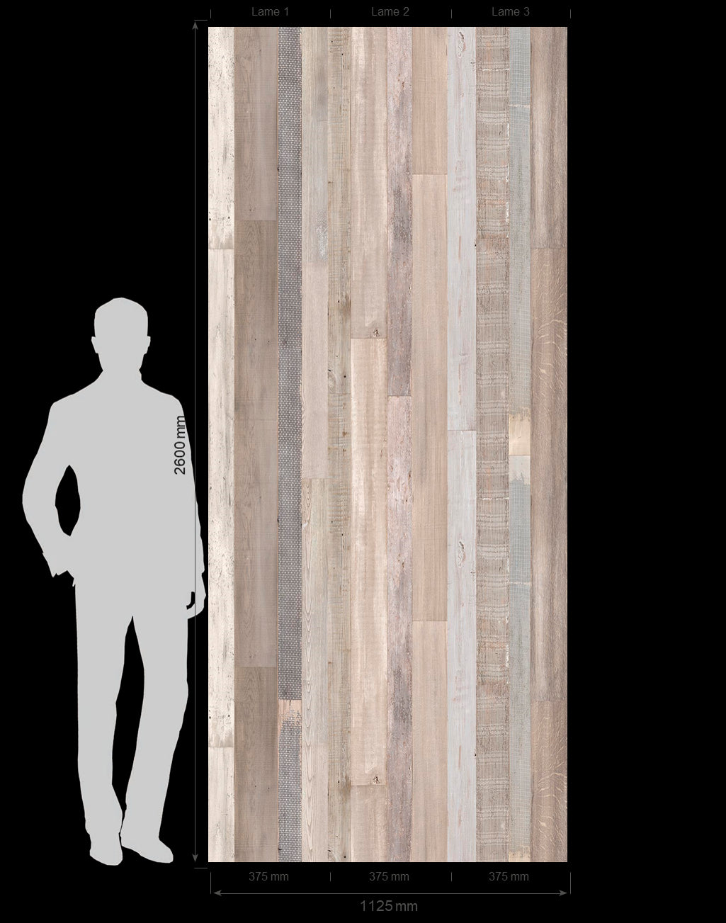 Verkleidung Element 3D Patchwork hell