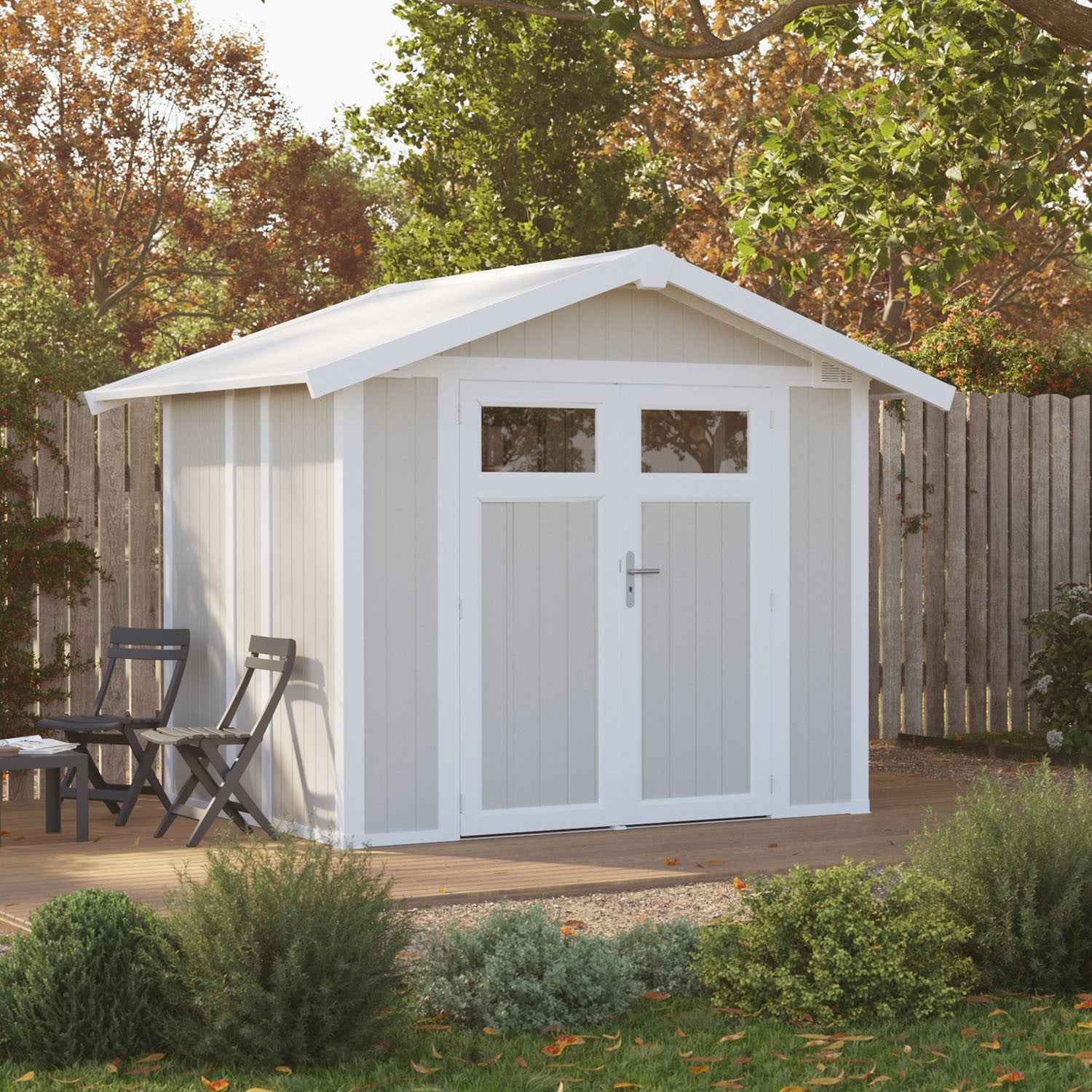 Gartenhaus 4,9 m² grau-grün Utility