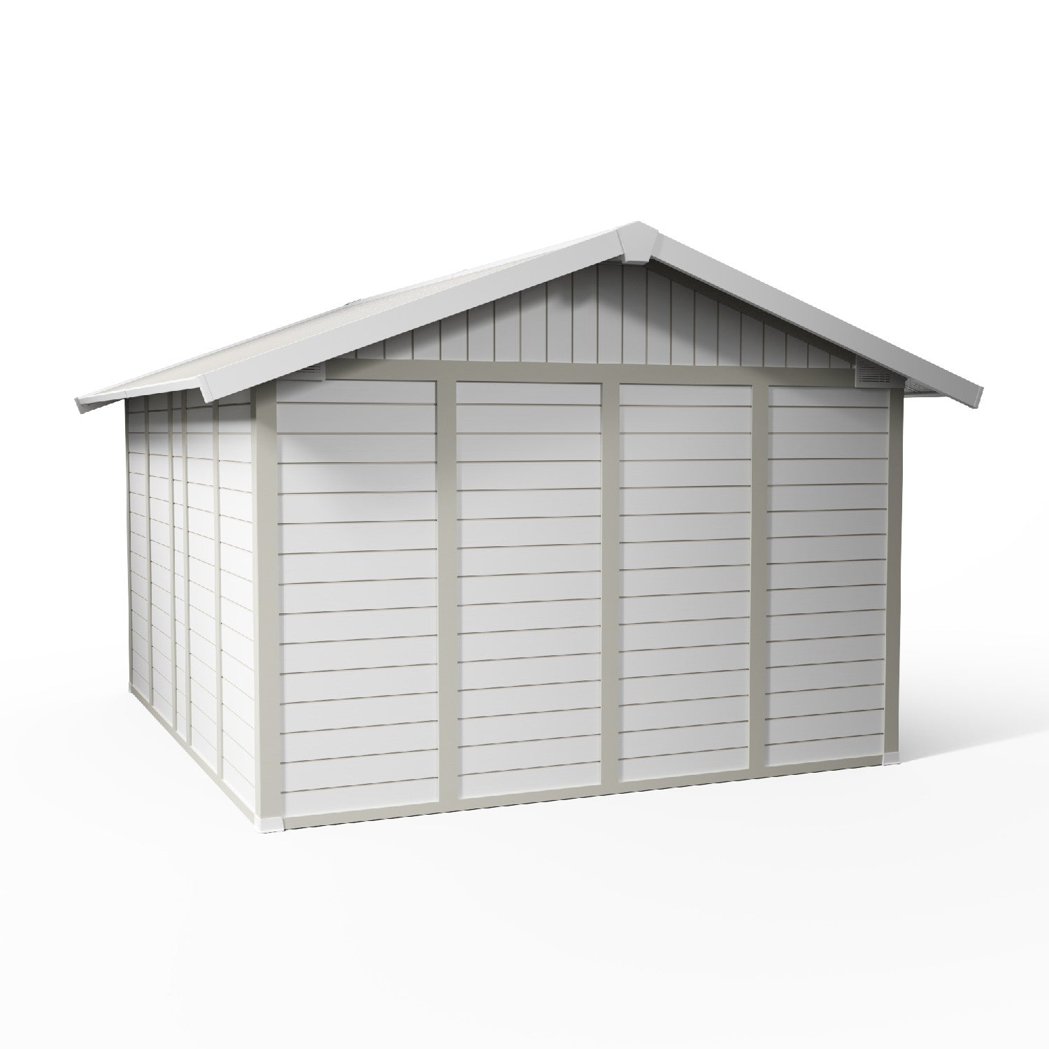 Gartenhaus 11 m² weiß-grau-grün Dekorativ