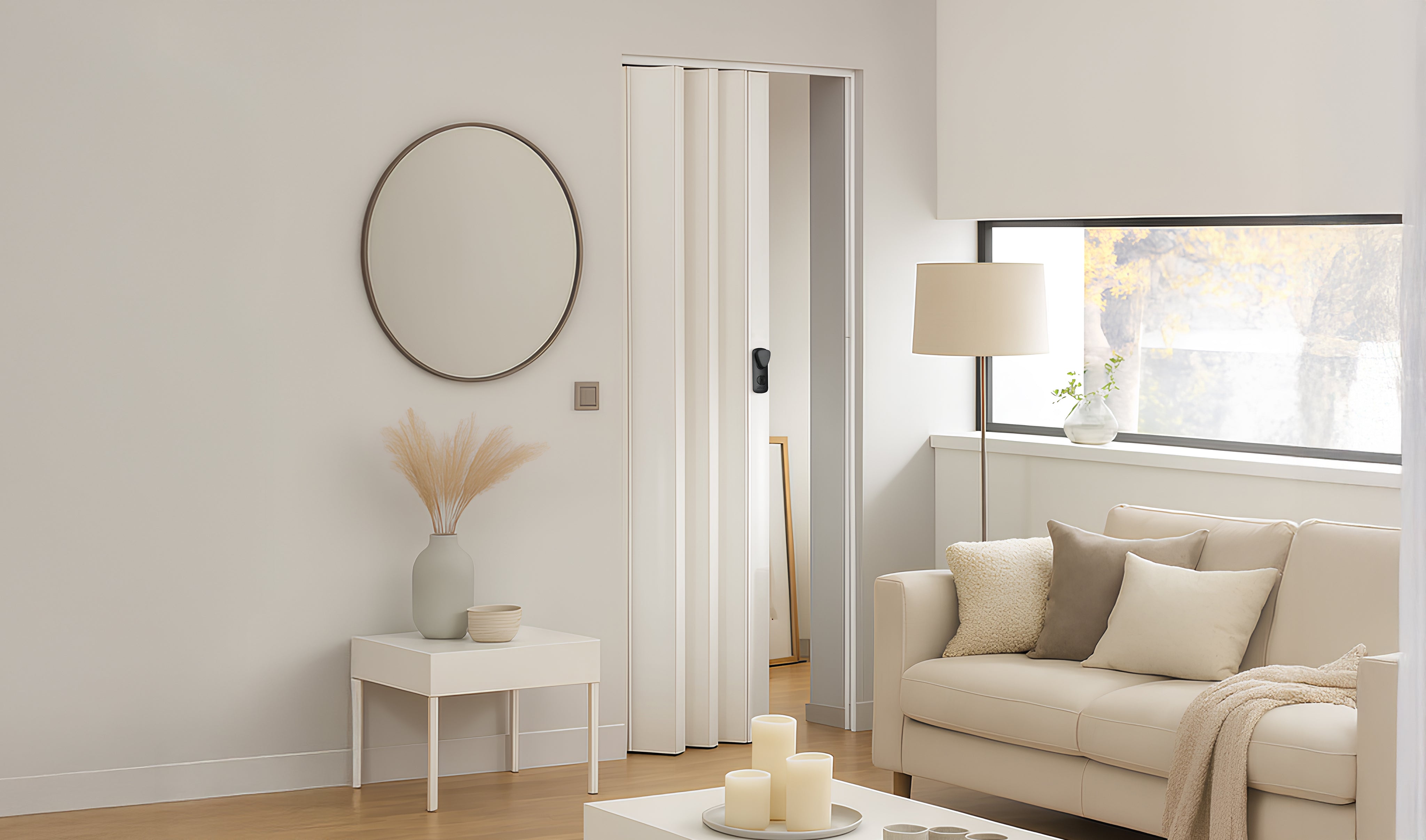 PVC accordion interior door