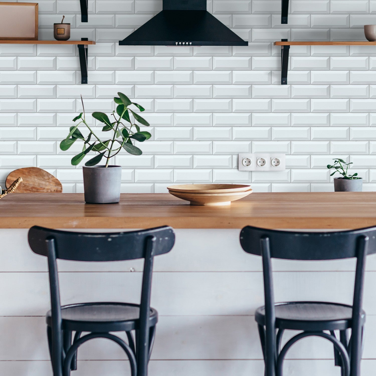 cladding 3D Metro white tile