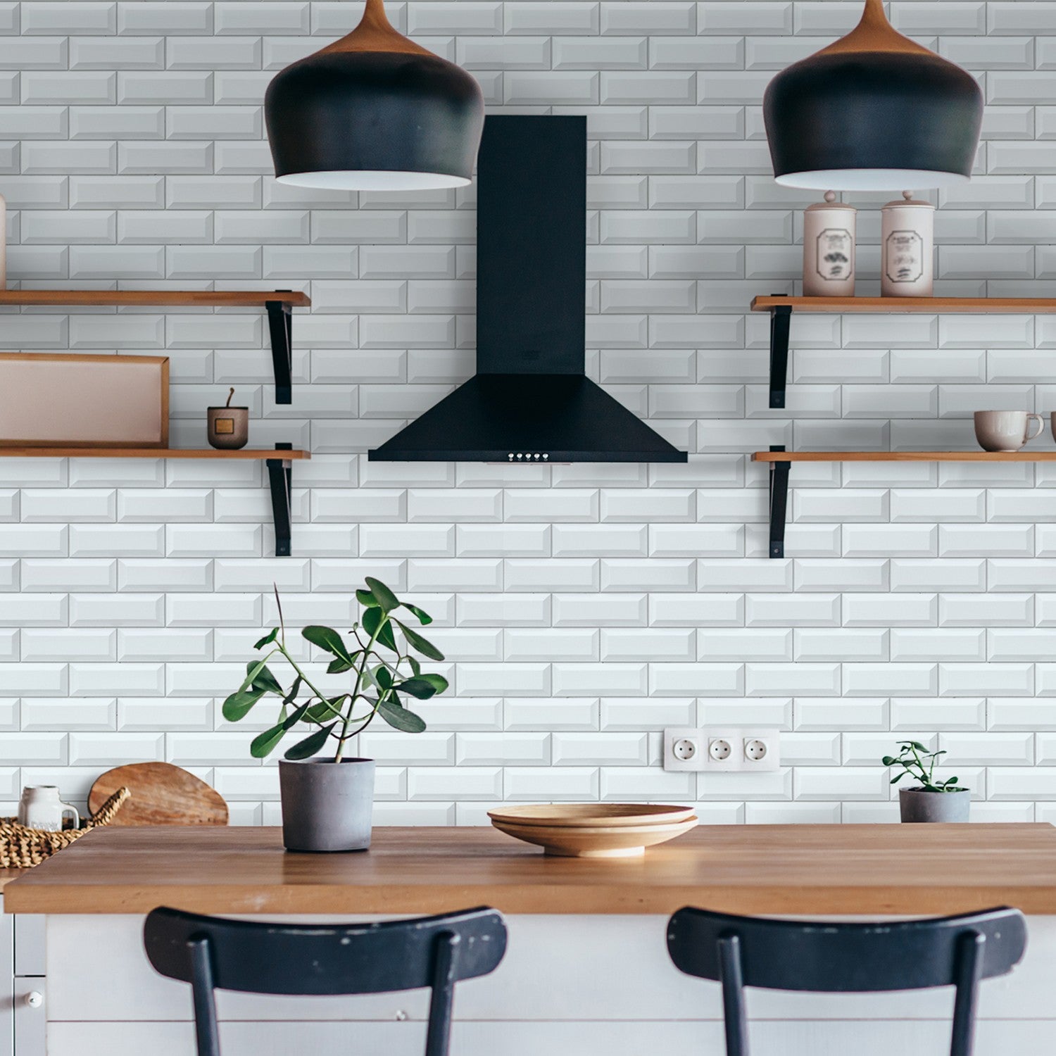 cladding 3D Metro white tile