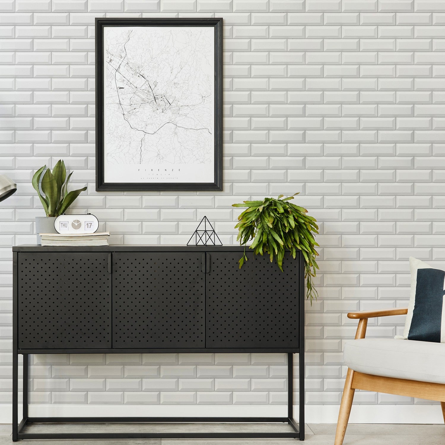 cladding 3D Metro white tile