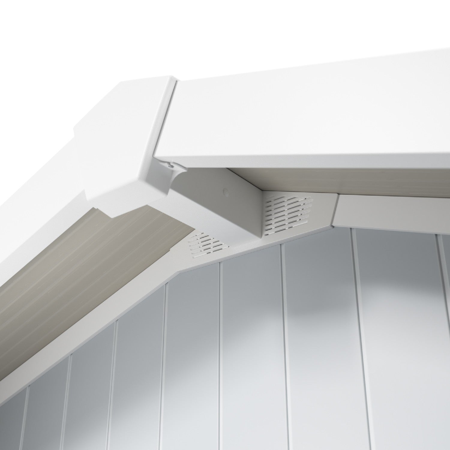 4.9 m² light gray garden shed Déco