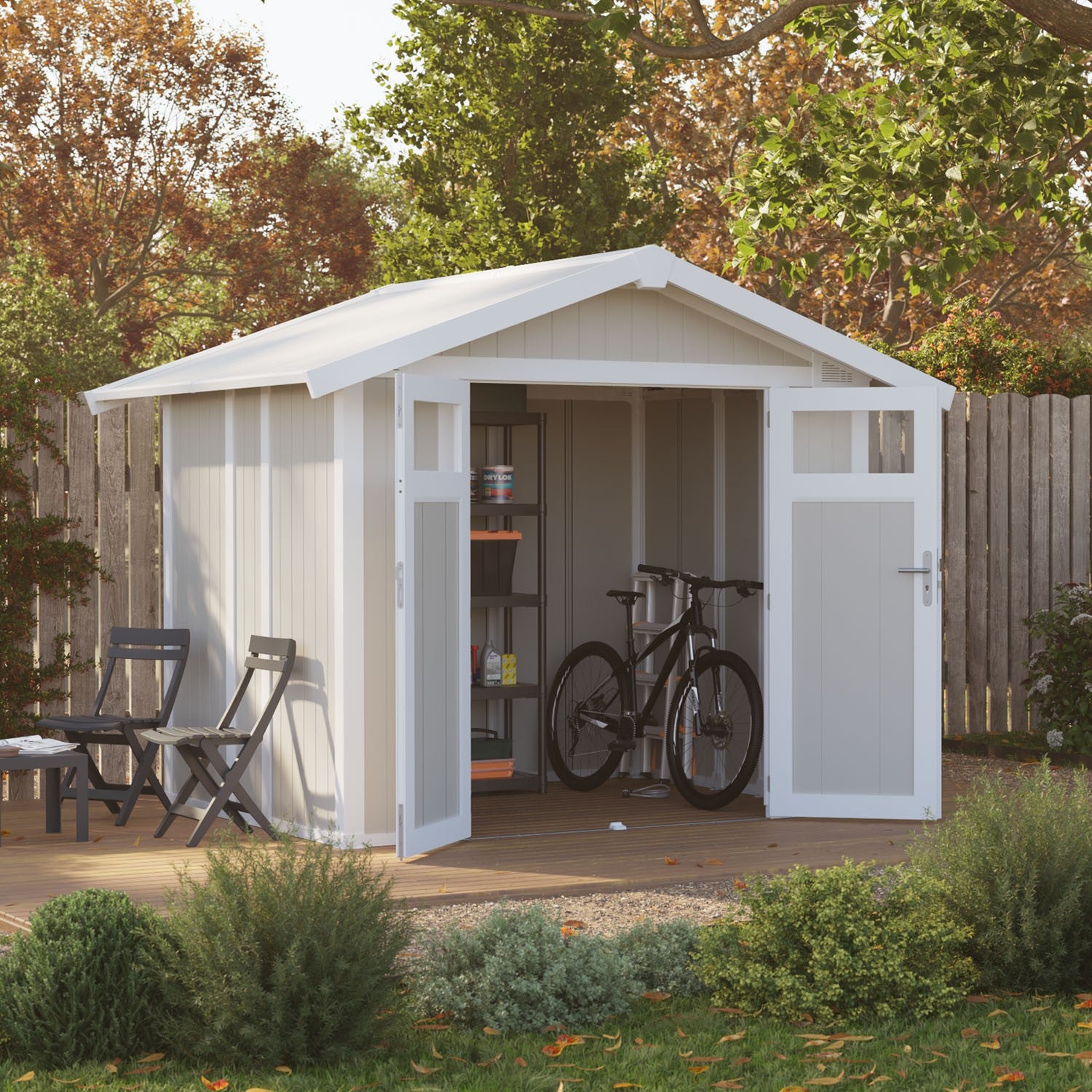 4.9 m² gray-green Utility garden shed