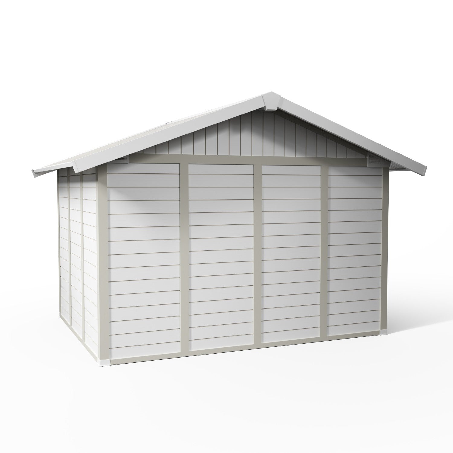 7.5 m² white-gray-green garden shed