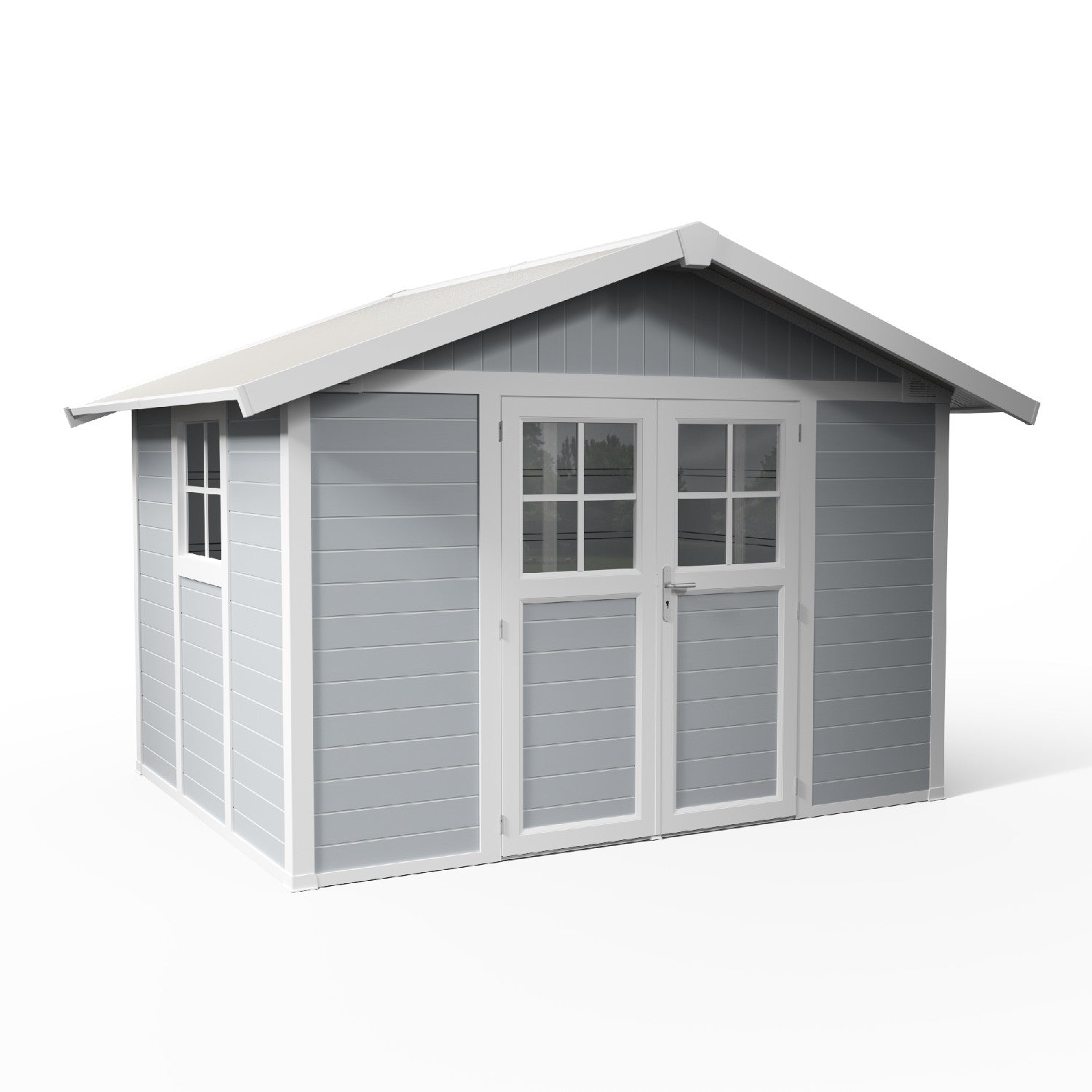 7.5 m² light gray garden shed Déco