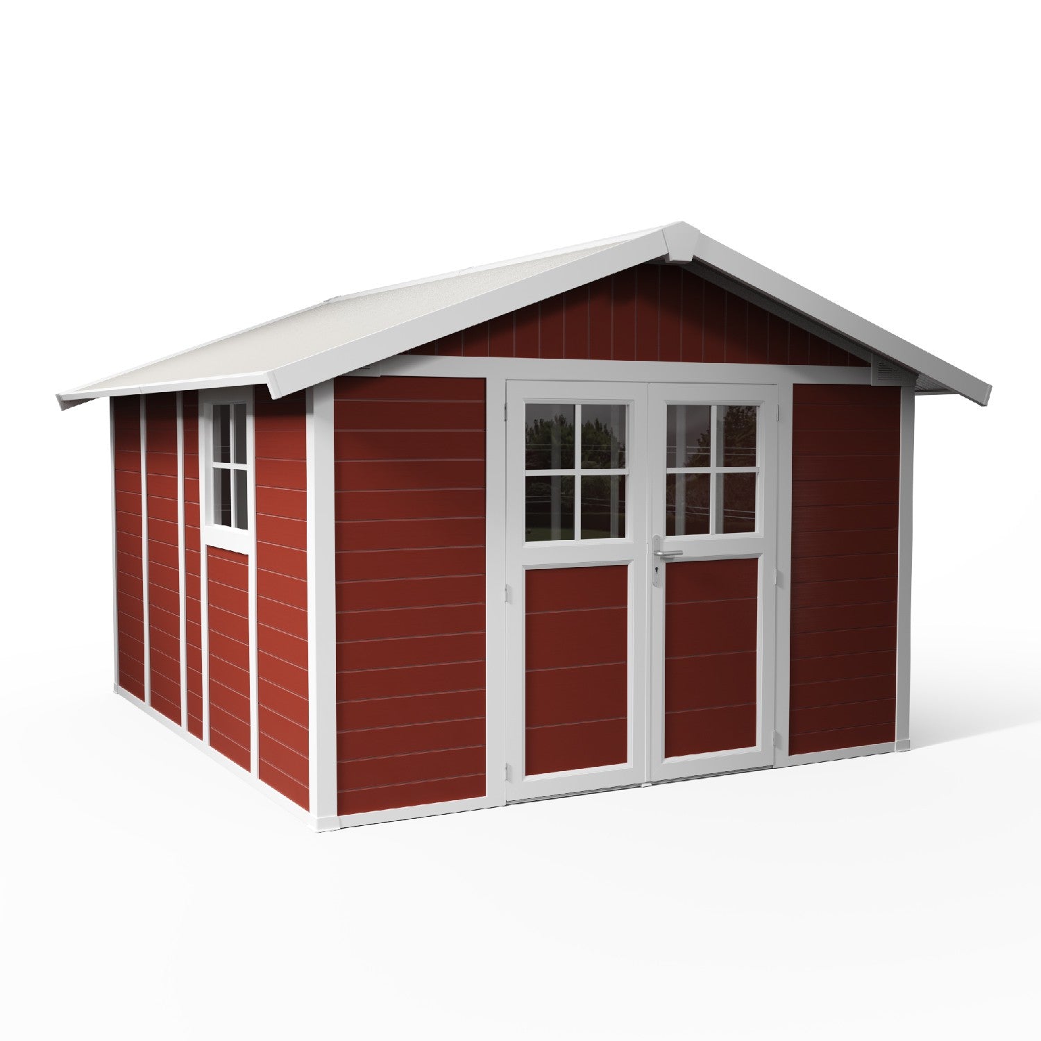 11 m² brick red garden shed Deco
