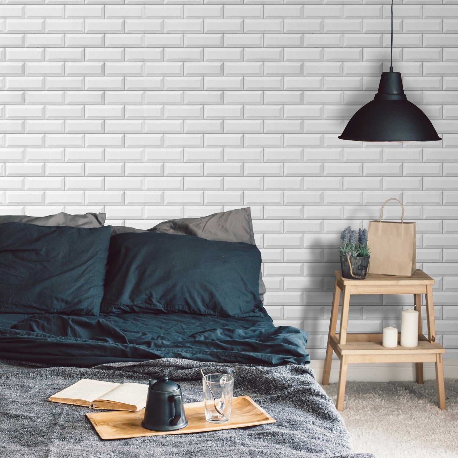 Revestimiento Element 3D Metro white tile